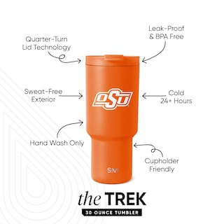 Foto 2 | Vaso Sencillo Y Moderno De Los Oklahoma State Cowboys, 900 Ml - Venta Internacional.