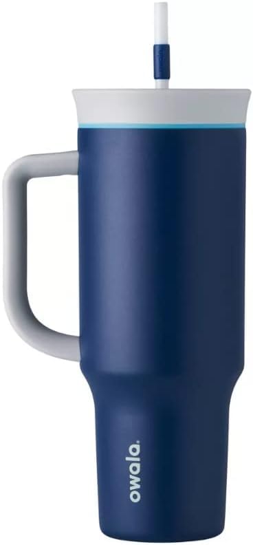 Vaso De Viaje Owala De Acero Inoxidable 1.2 L Azul Oscuro 40 Oz - Venta Internacional.