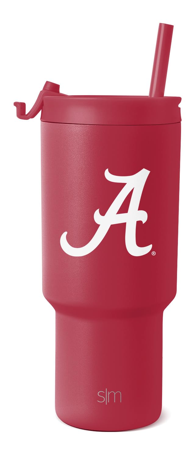 Vaso Simple Modern Alabama Crimson Tide De 900 Ml Con Licencia Oficial - Venta Internacional.