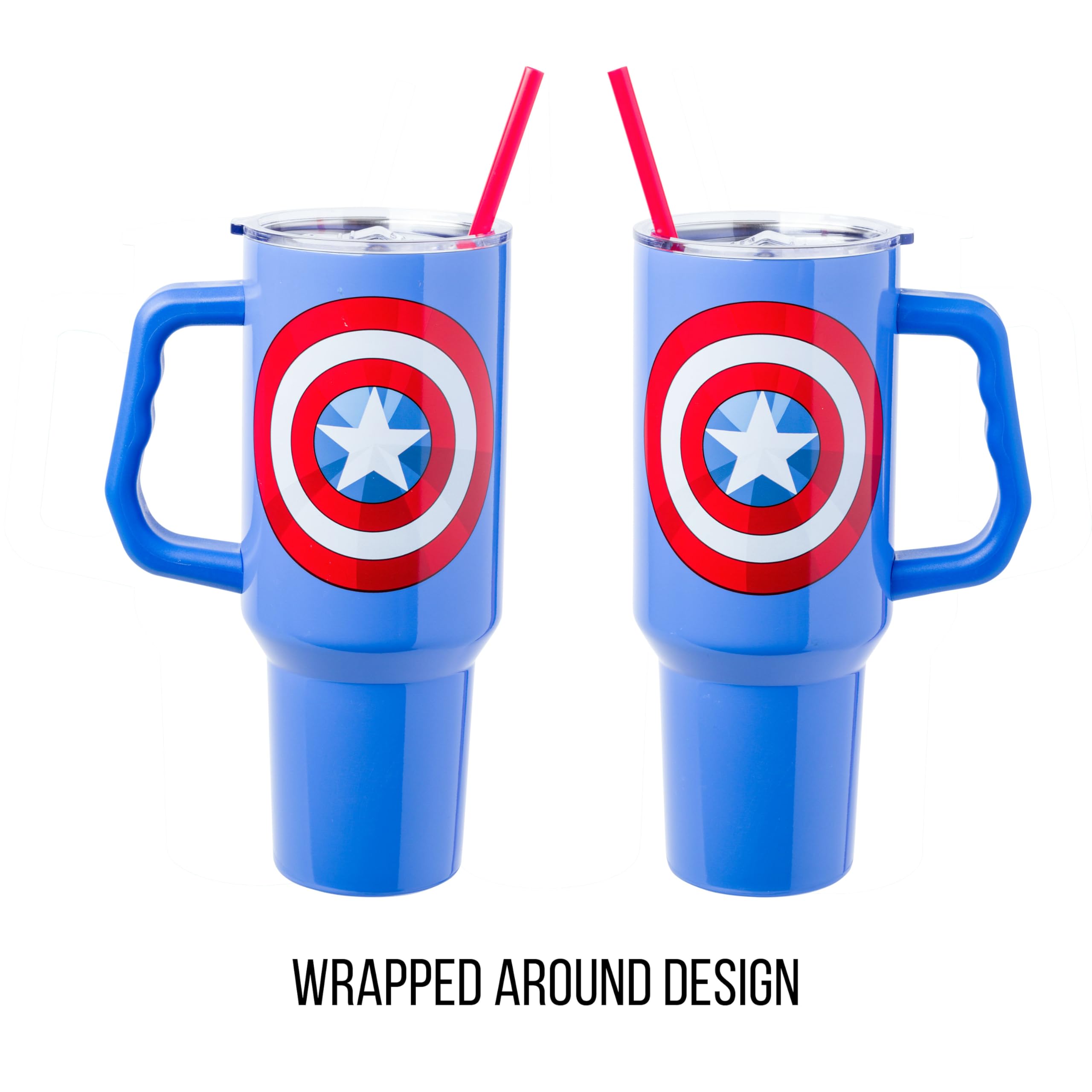 Foto 3 pulgar | Vaso Plateado Buffalo Marvel Avengers Capitán América 1.2 L - Venta Internacional.