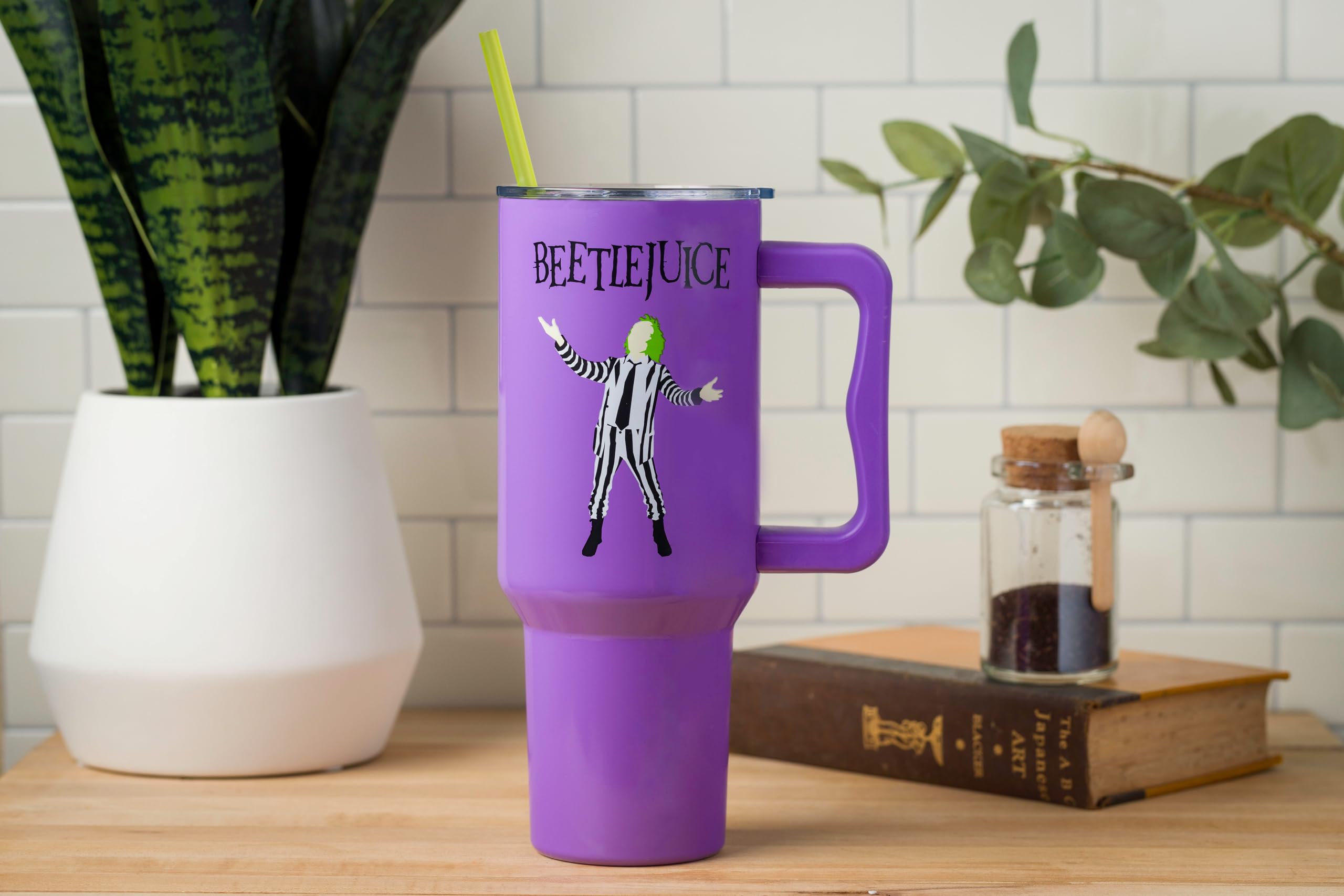 Foto 4 pulgar | Vaso Plateado Buffalo Tim Burton Beetlejuice De Acero Inoxidable De 1,2 L - Venta Internacional.