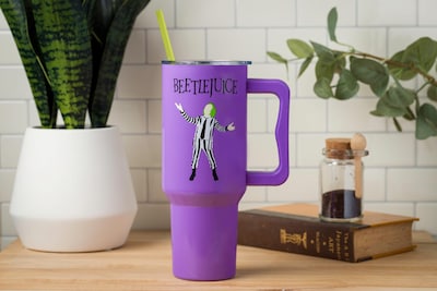 Foto 3 | Vaso Plateado Buffalo Tim Burton Beetlejuice De Acero Inoxidable De 1,2 L - Venta Internacional.