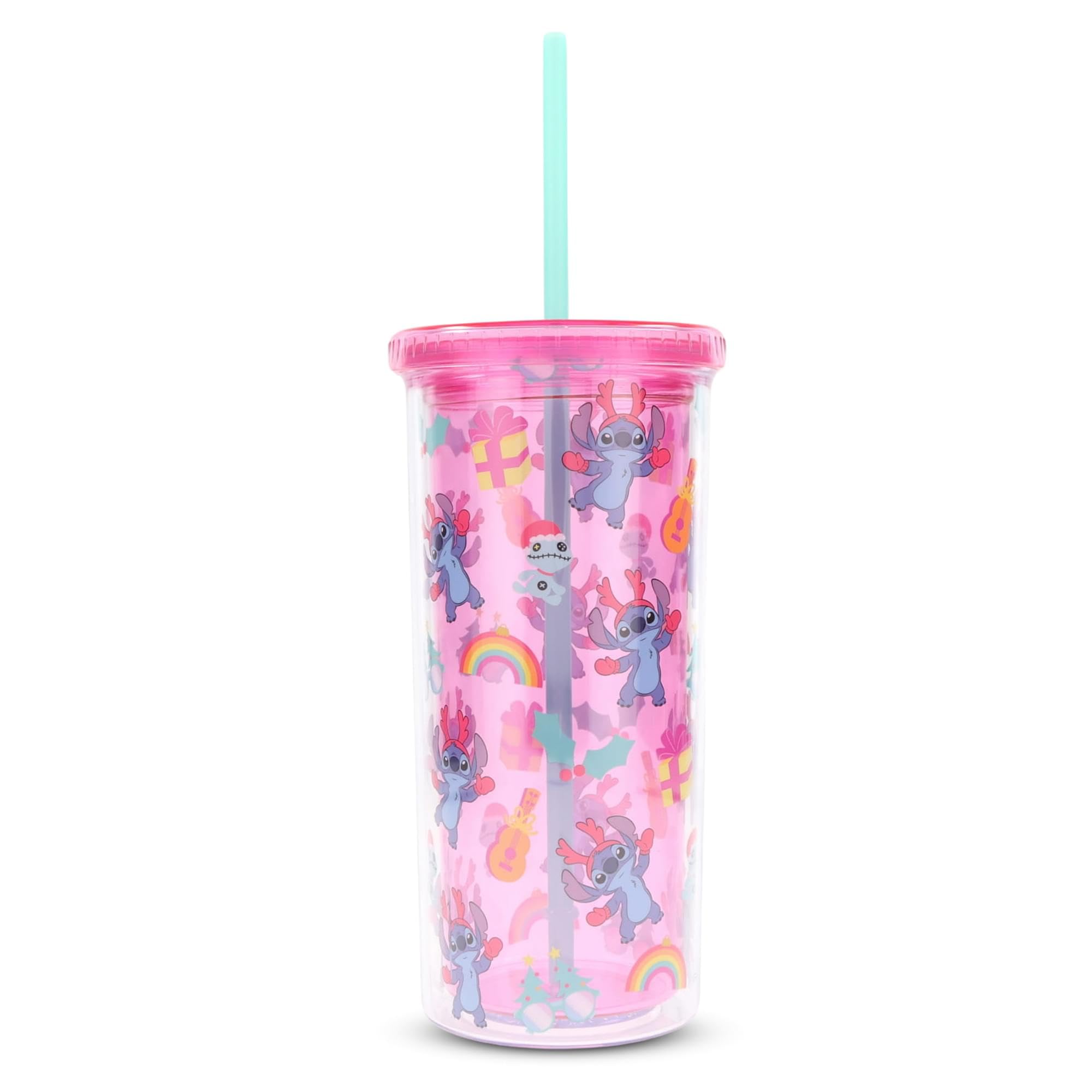 Foto 3 pulgar | Taza Disney Lilo & Stitch Christmas Stitch, 600 Ml, Con Pajita - Venta Internacional.