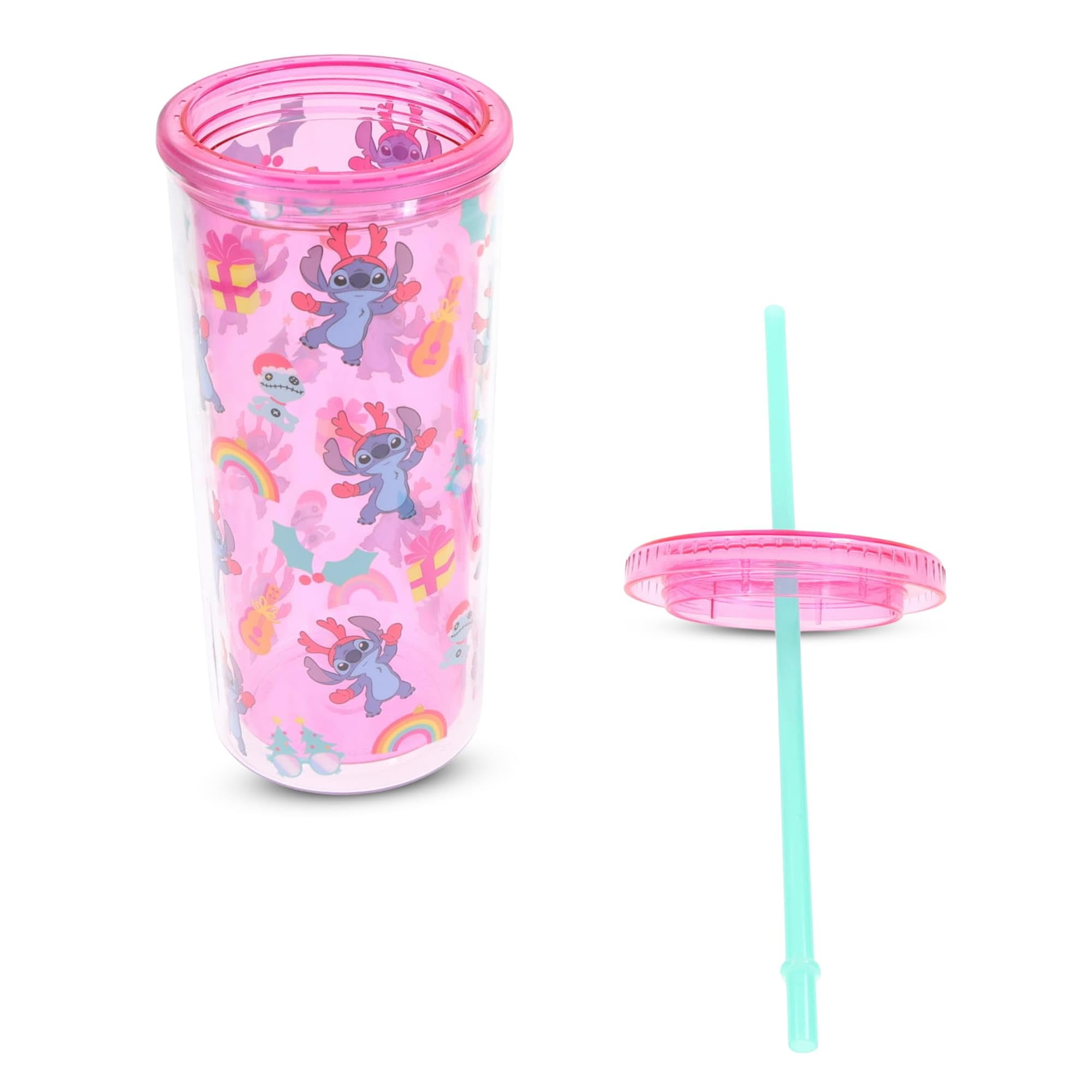Foto 4 pulgar | Taza Disney Lilo & Stitch Christmas Stitch, 600 Ml, Con Pajita - Venta Internacional.
