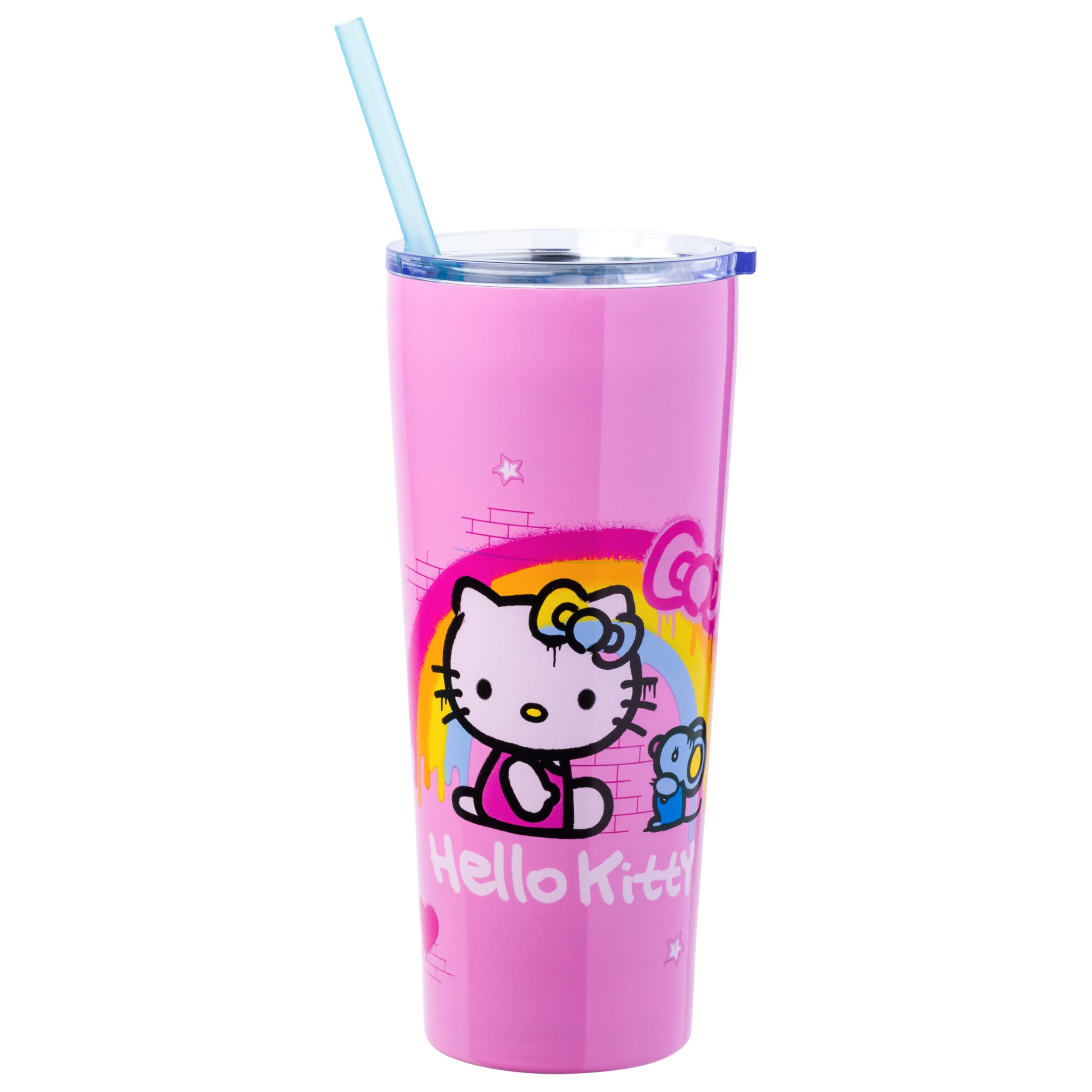 Foto 2 pulgar | Vaso Plateado Buffalo Hello Kitty Graffiti Rainbow, 650 Ml - Venta Internacional.