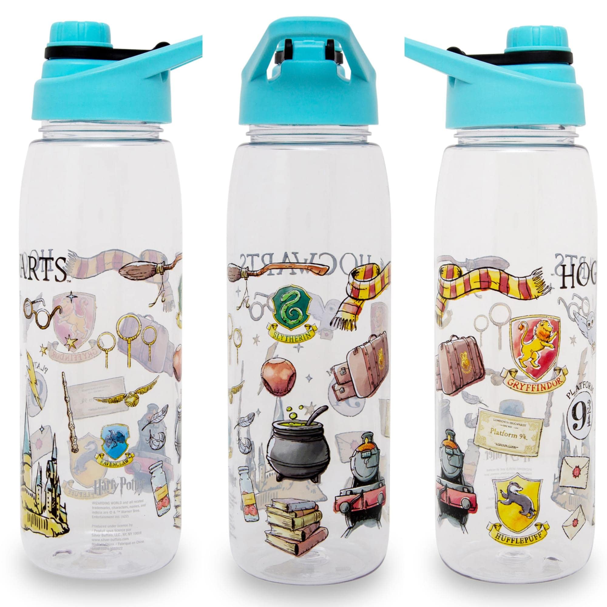 Foto 4 pulgar | Botella De Agua Silver Buffalo Harry Potter Hogwarts 800 Ml - Venta Internacional.