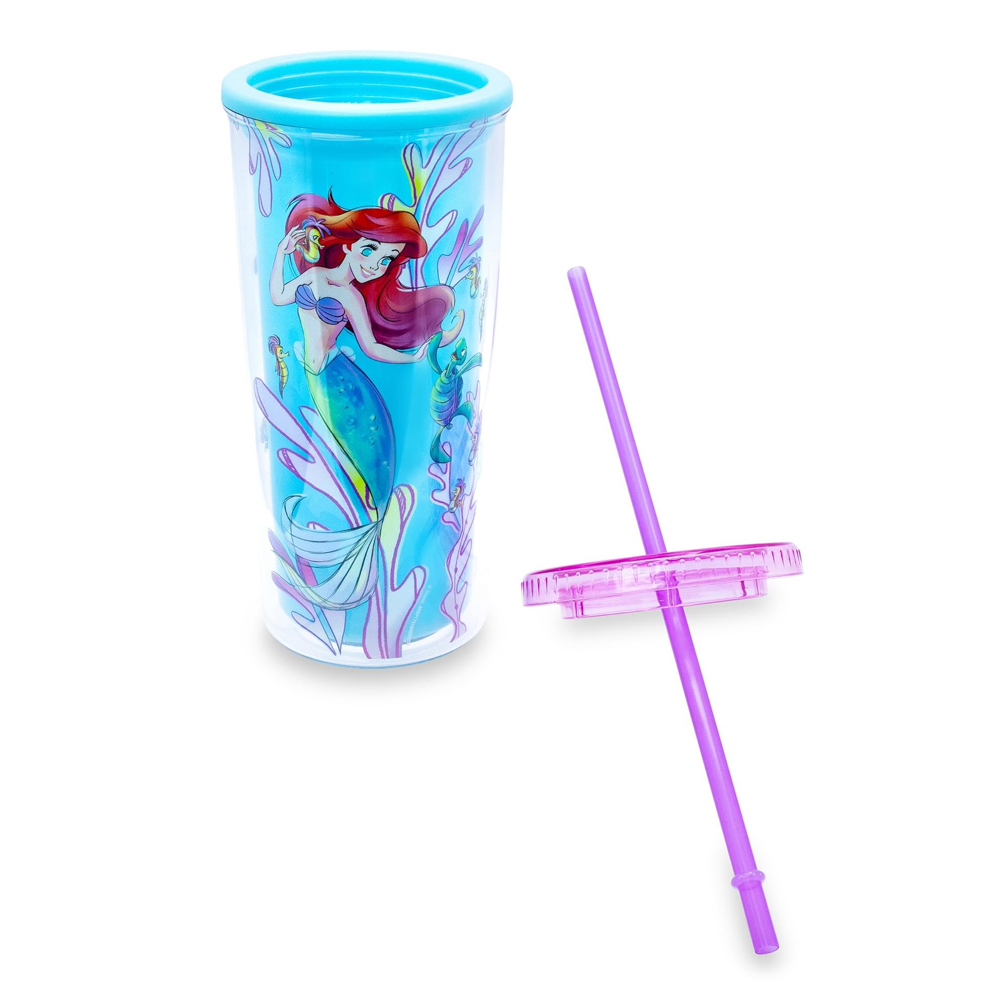 Foto 4 pulgar | Vaso De Viaje Plateado Buffalo Disney La Sirenita - Venta Internacional.