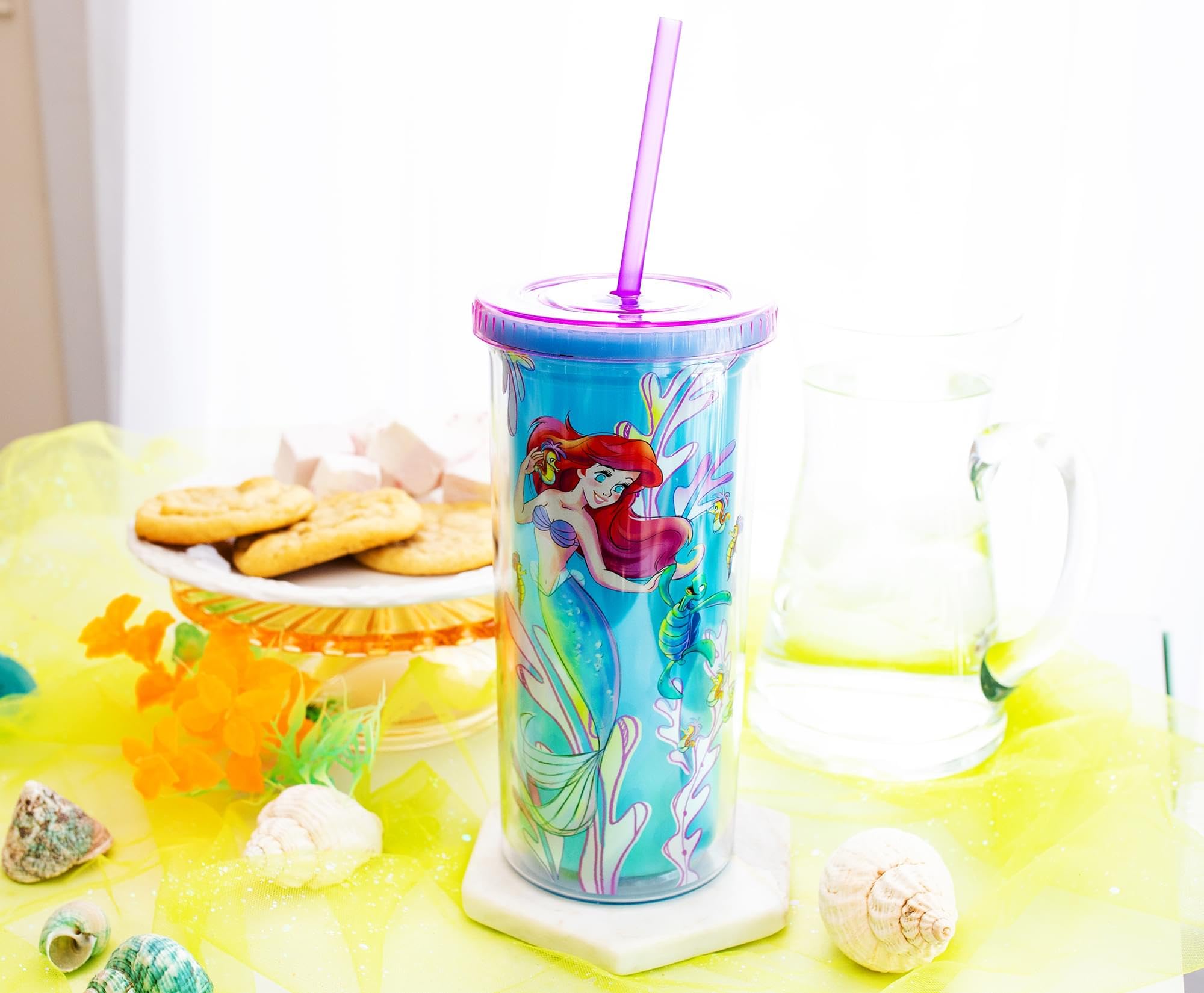 Foto 5 pulgar | Vaso De Viaje Plateado Buffalo Disney La Sirenita - Venta Internacional.