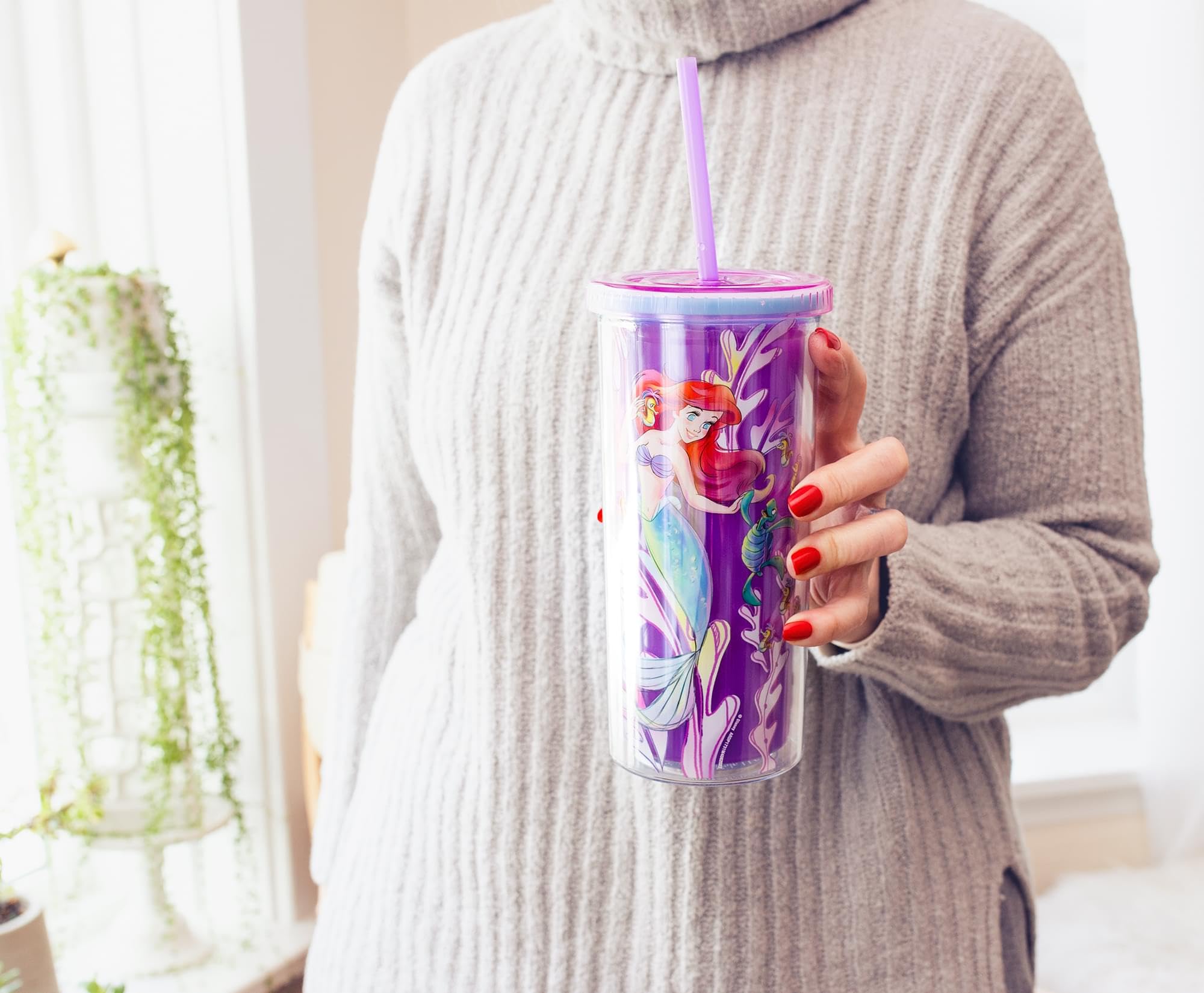 Foto 7 | Vaso De Viaje Plateado Buffalo Disney La Sirenita - Venta Internacional.