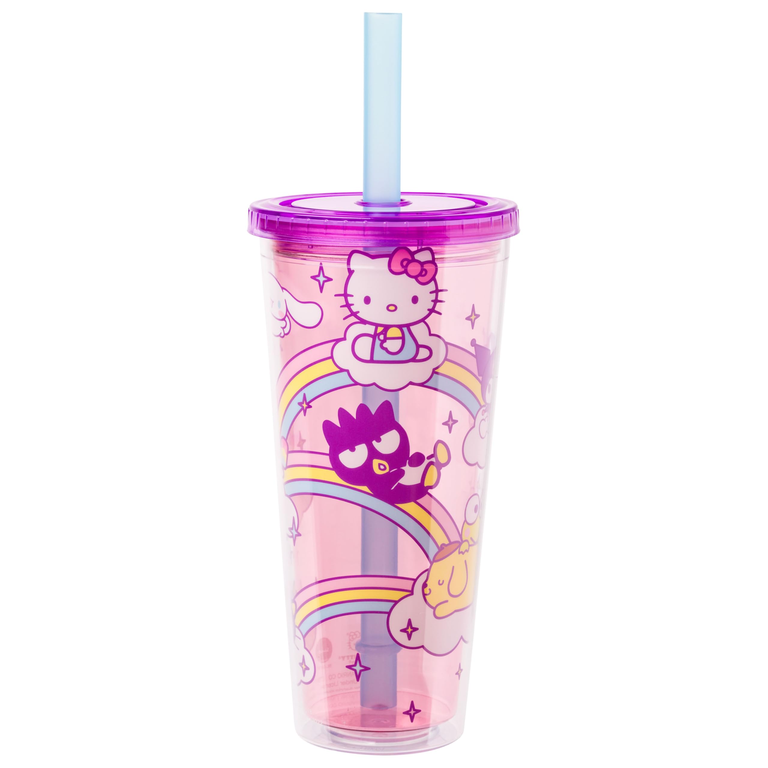 Foto 2 pulgar | Vaso Silver Buffalo Sanrio Hello Kitty De 700 Ml Con Tapa Y Pajita - Venta Internacional.