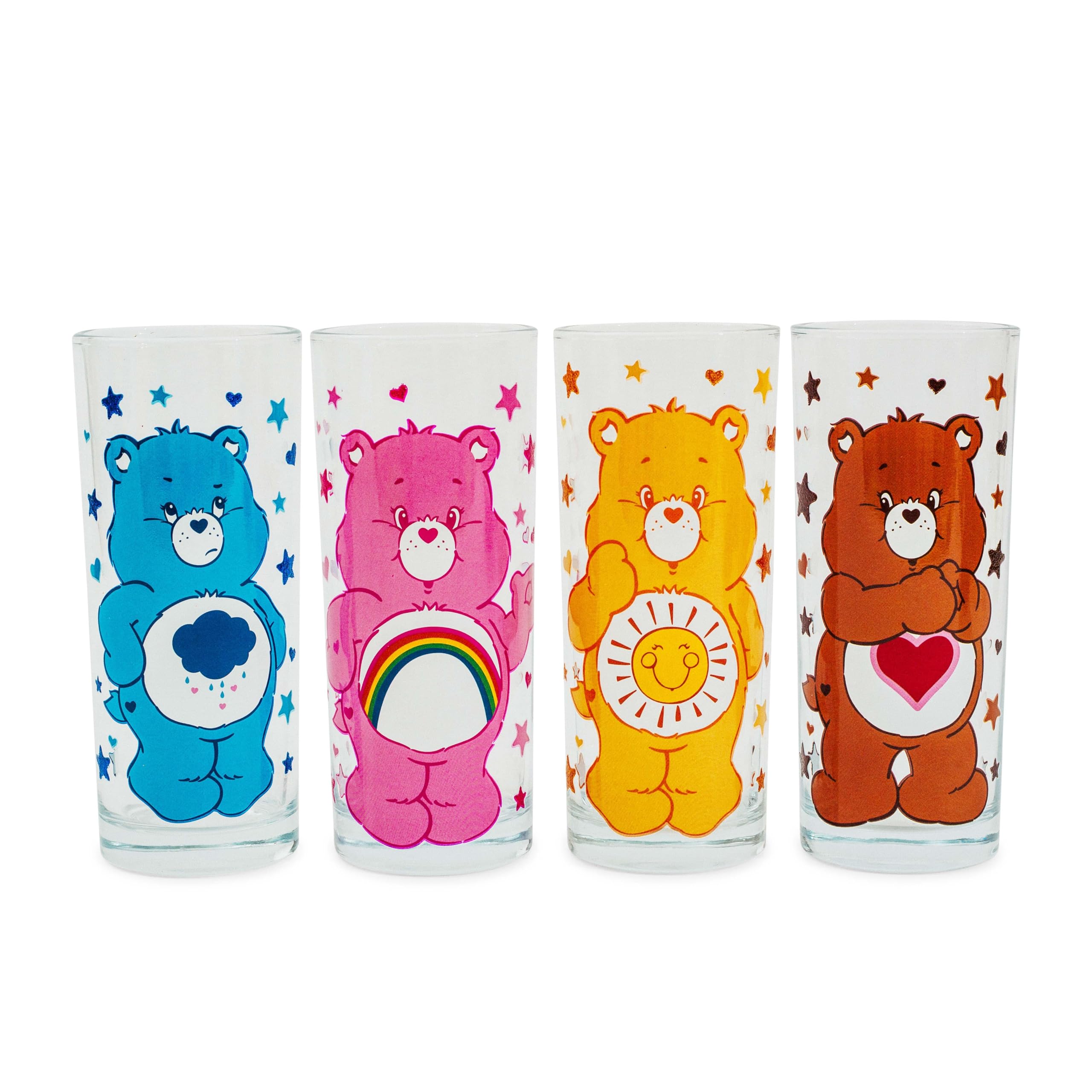 Foto 2 pulgar | Juego De Vasos Silver Buffalo Care Bears, 300 Ml X 4 - Venta Internacional.