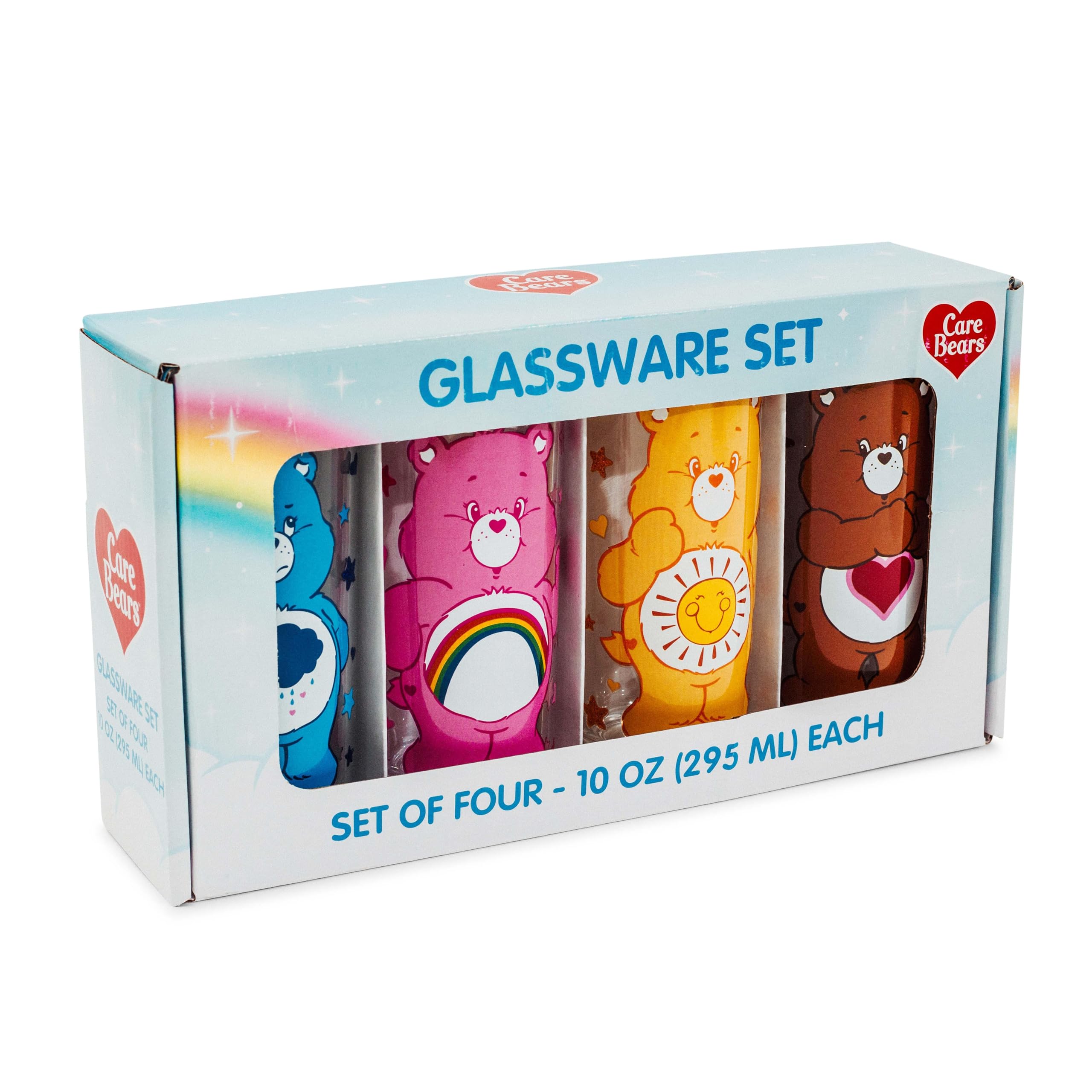 Foto 3 pulgar | Juego De Vasos Silver Buffalo Care Bears, 300 Ml X 4 - Venta Internacional.