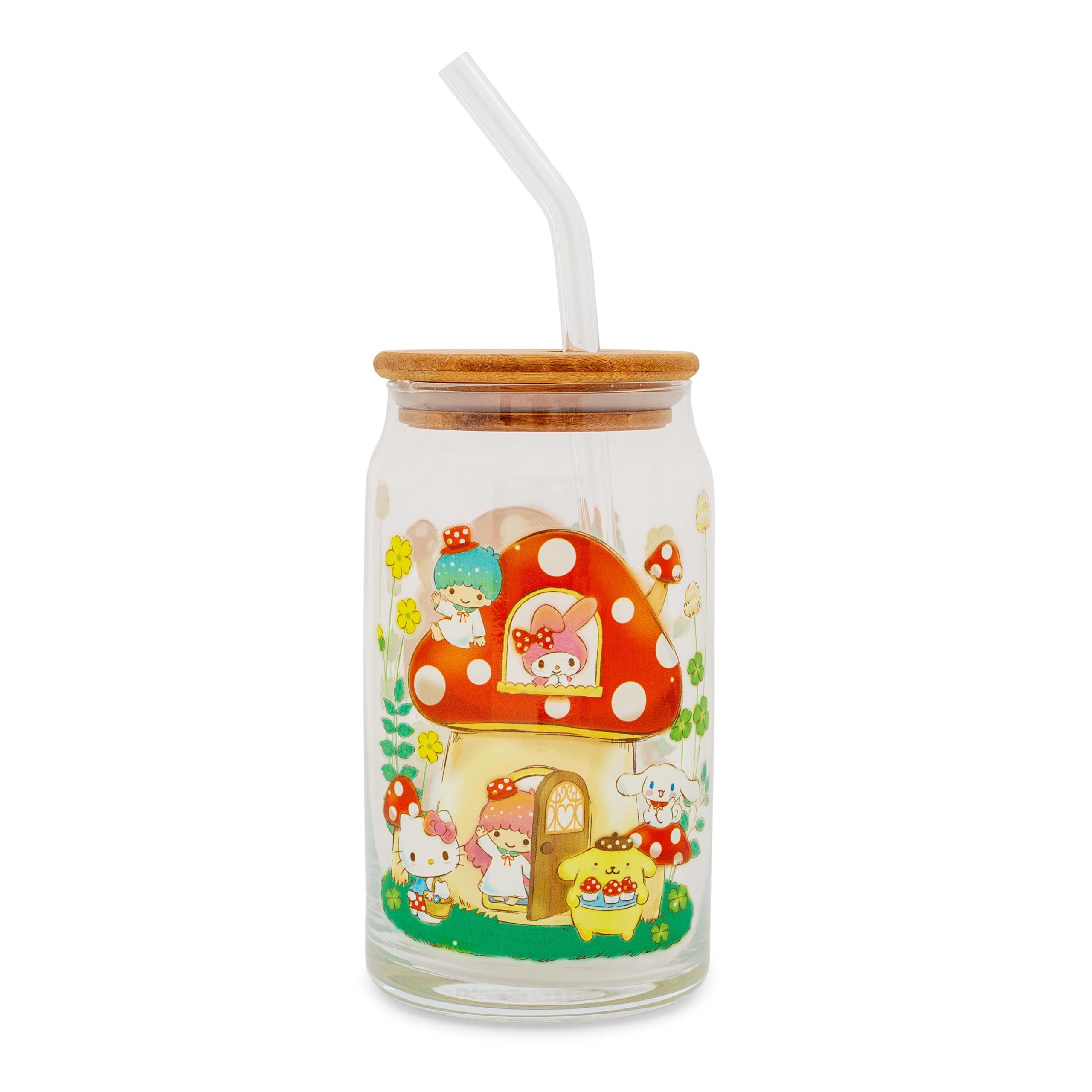 Foto 2 pulgar | Vaso De Cristal Silver Buffalo Sanrio Hello Kitty 480 Ml - Venta Internacional.