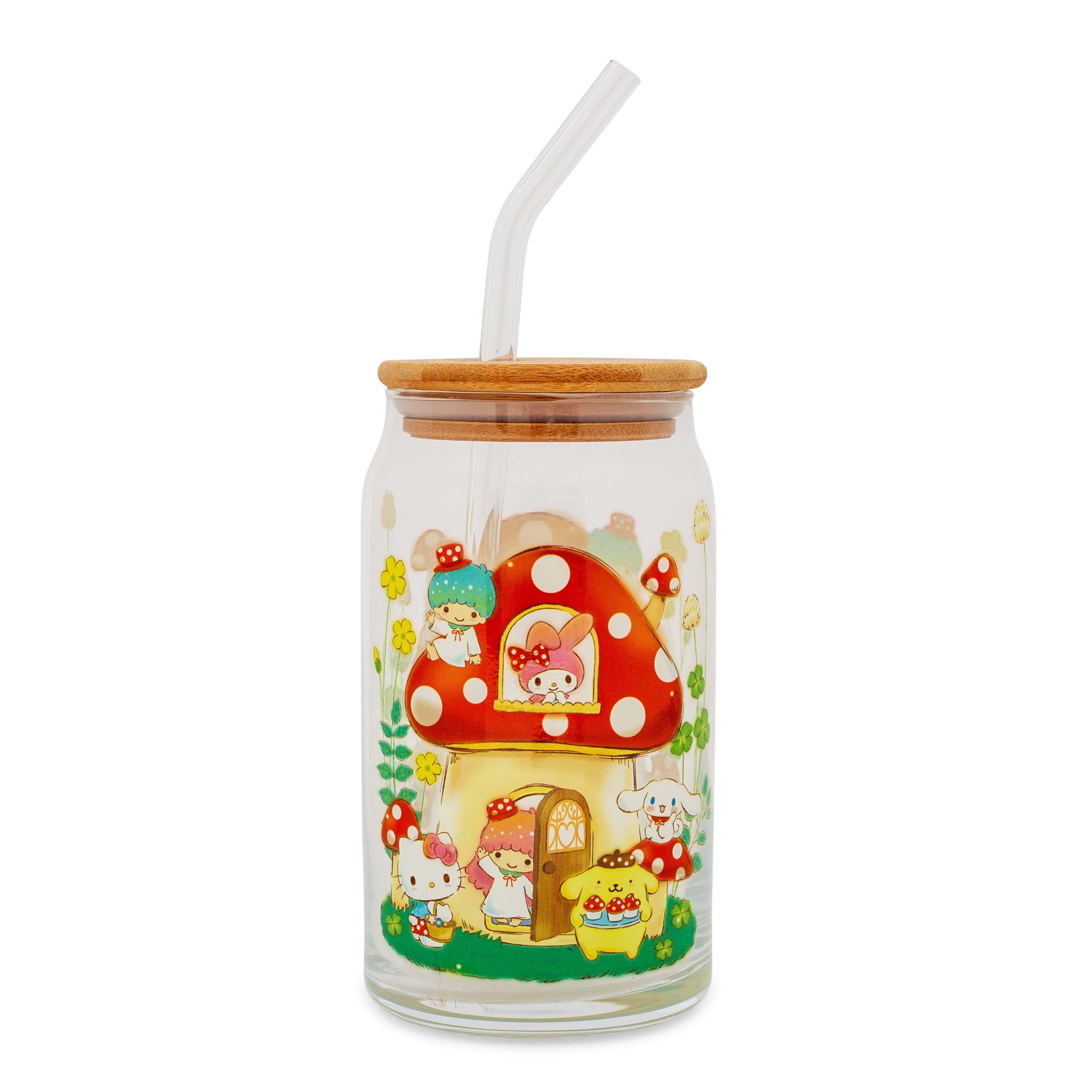 Foto 3 pulgar | Vaso De Cristal Silver Buffalo Sanrio Hello Kitty 480 Ml - Venta Internacional.