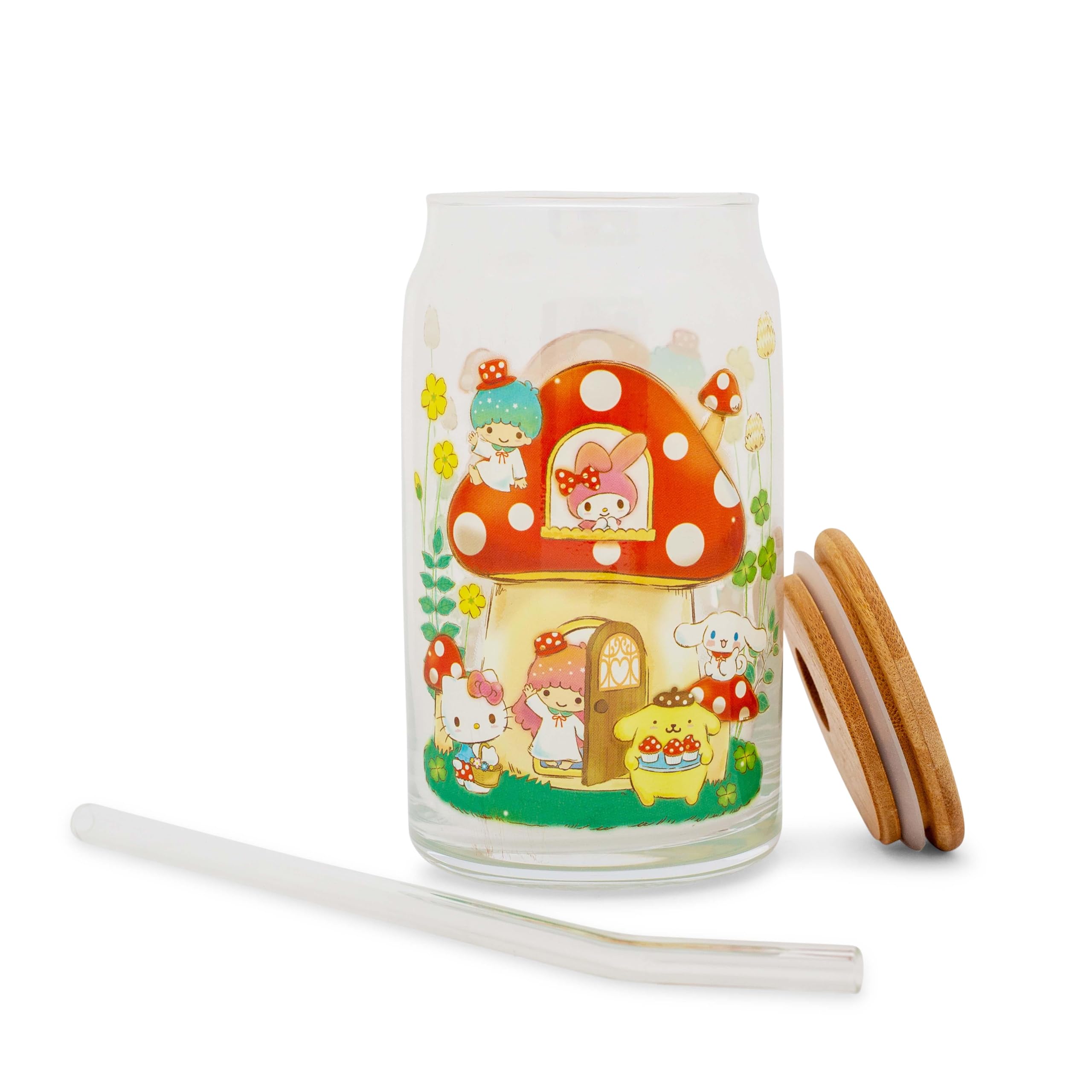 Foto 4 pulgar | Vaso De Cristal Silver Buffalo Sanrio Hello Kitty 480 Ml - Venta Internacional.