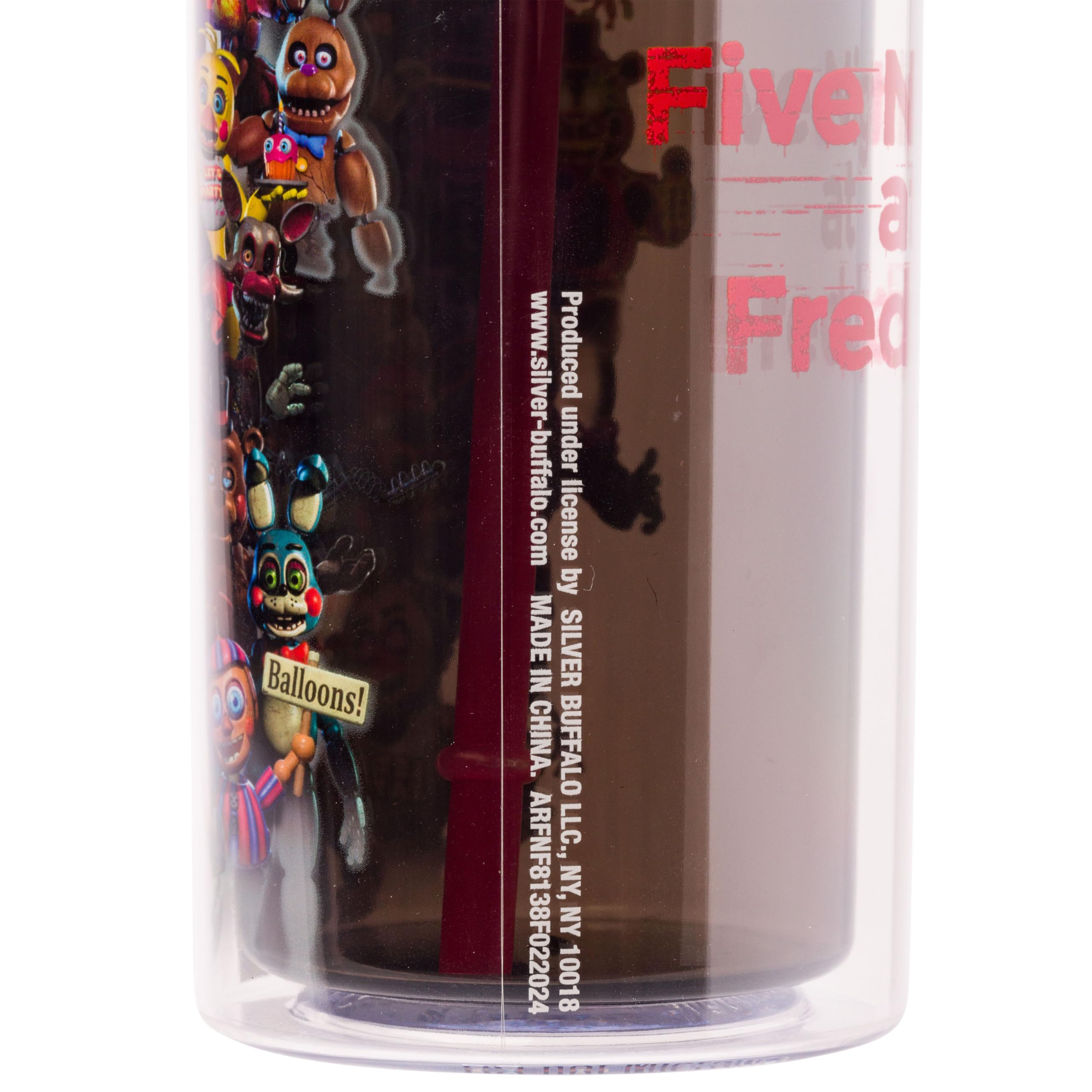 Foto 6 pulgar | Copa Cold Cup Silver Buffalo Five Nights At Freddy's, 600 Ml - Venta Internacional.