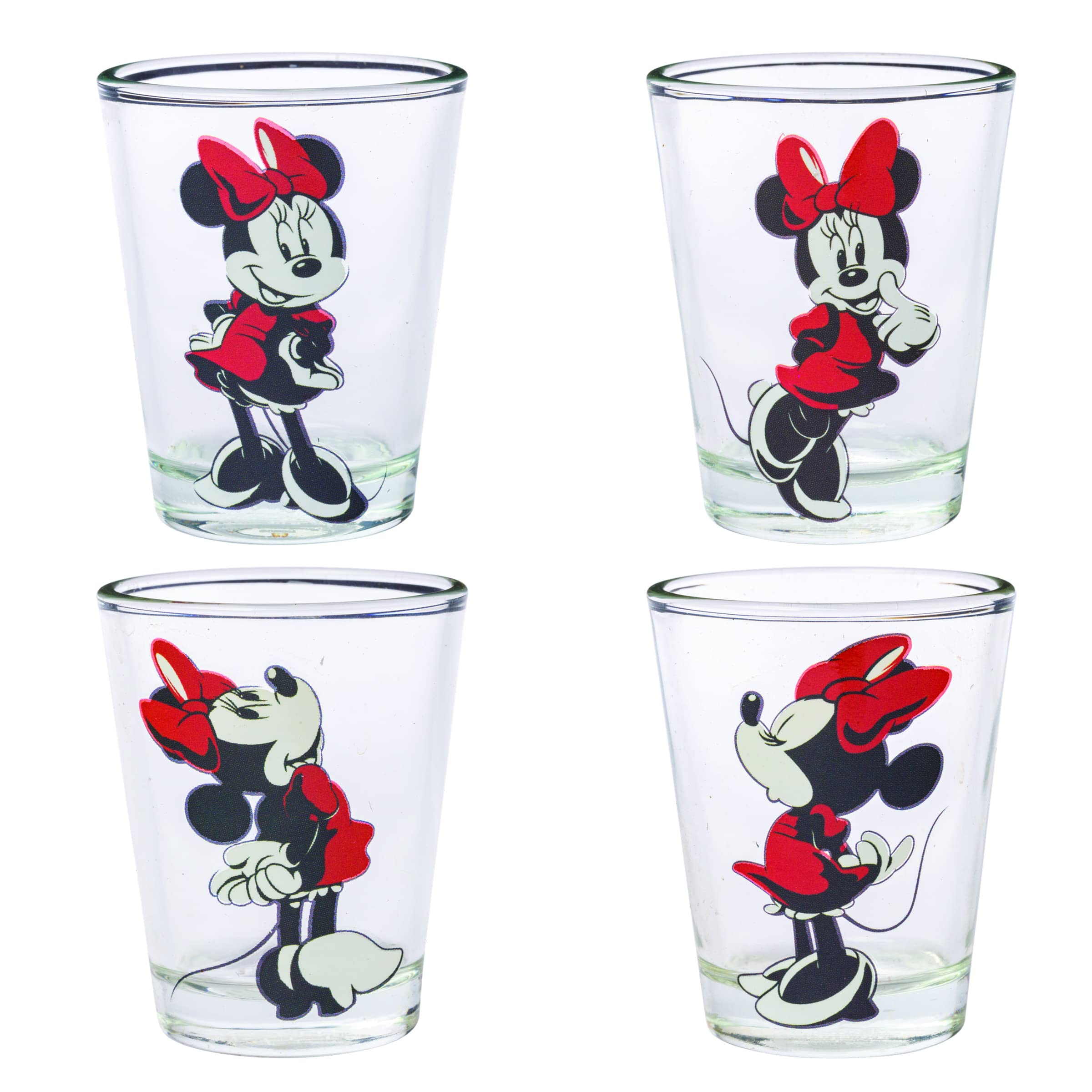 Foto 2 pulgar | Minigafas Plateadas Buffalo Disney Minnie Mouse De 44 Ml, Paquete De 4 - Venta Internacional.