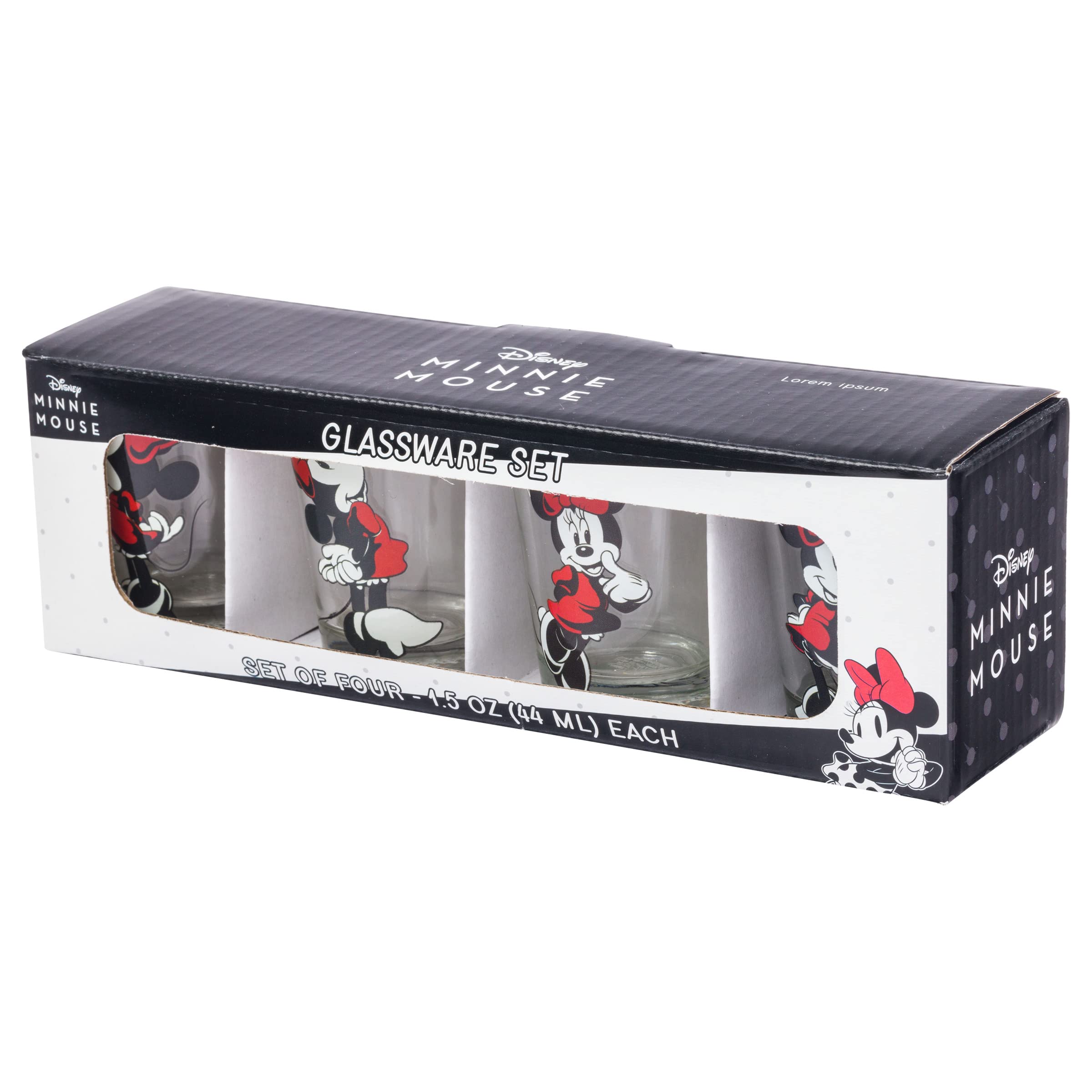 Foto 6 pulgar | Minigafas Plateadas Buffalo Disney Minnie Mouse De 44 Ml, Paquete De 4 - Venta Internacional.