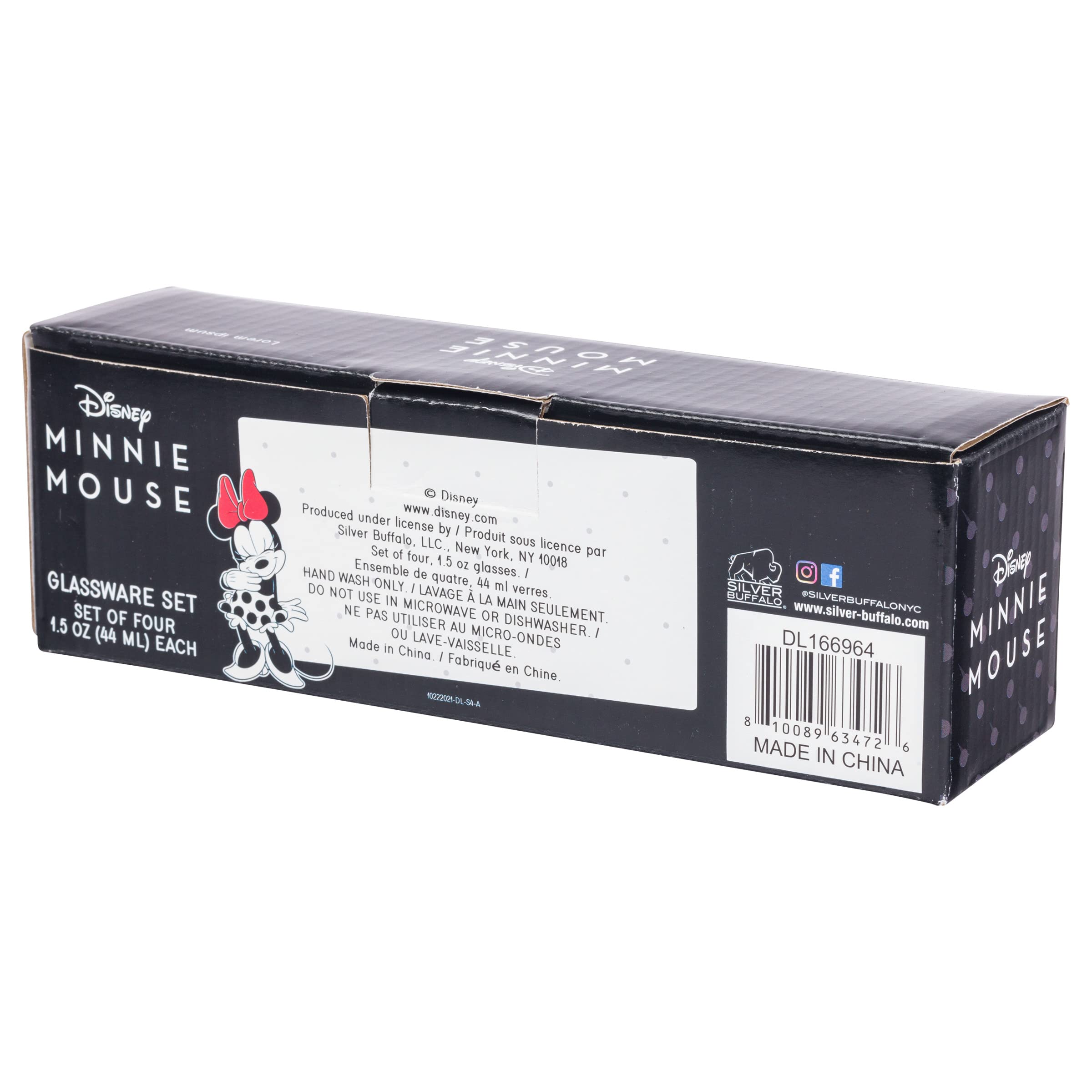 Foto 7 pulgar | Minigafas Plateadas Buffalo Disney Minnie Mouse De 44 Ml, Paquete De 4 - Venta Internacional.