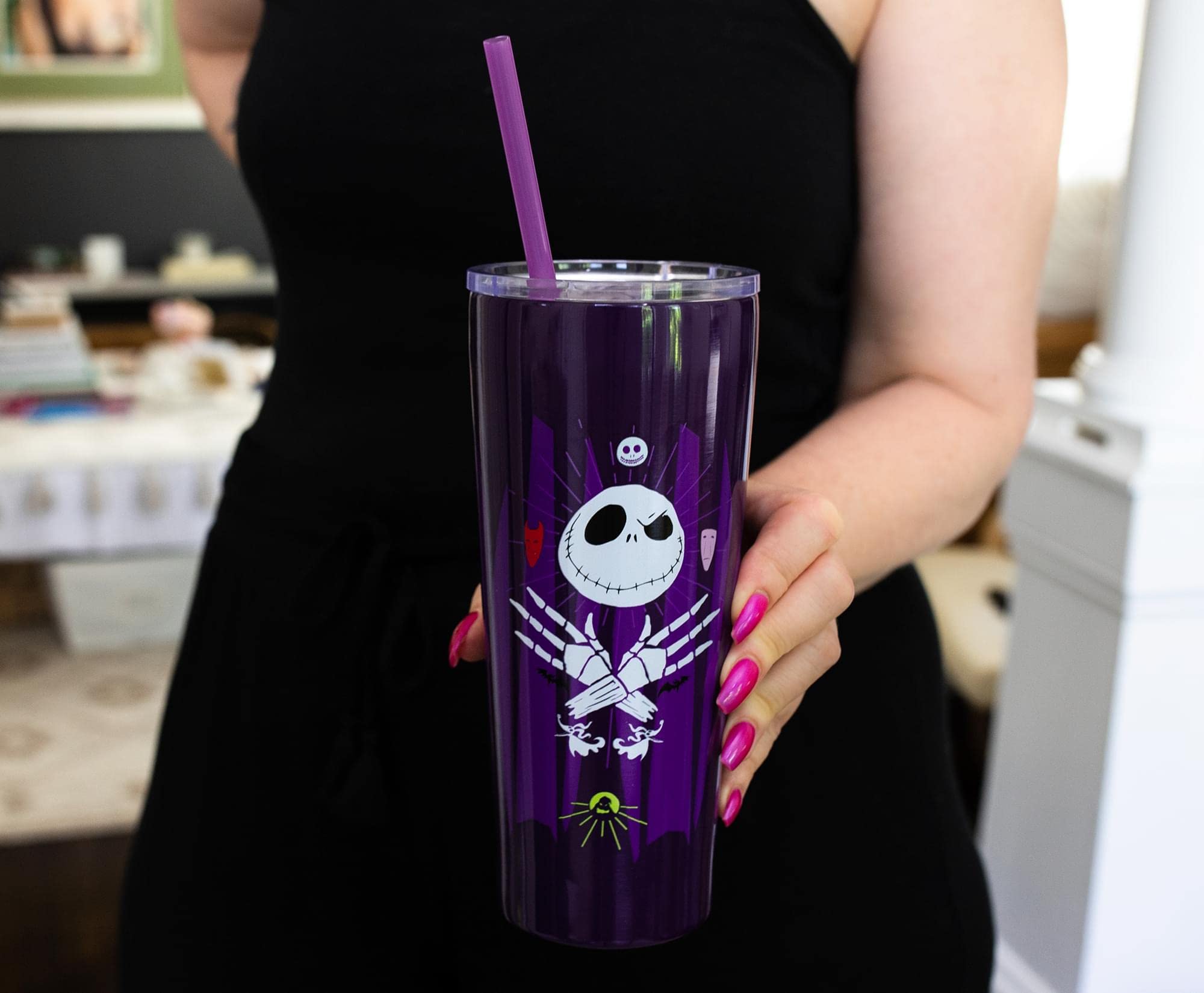 Foto 5 pulgar | Vaso De Viaje Plateado Buffalo Disney Nightmare Before Christmas - Venta Internacional.