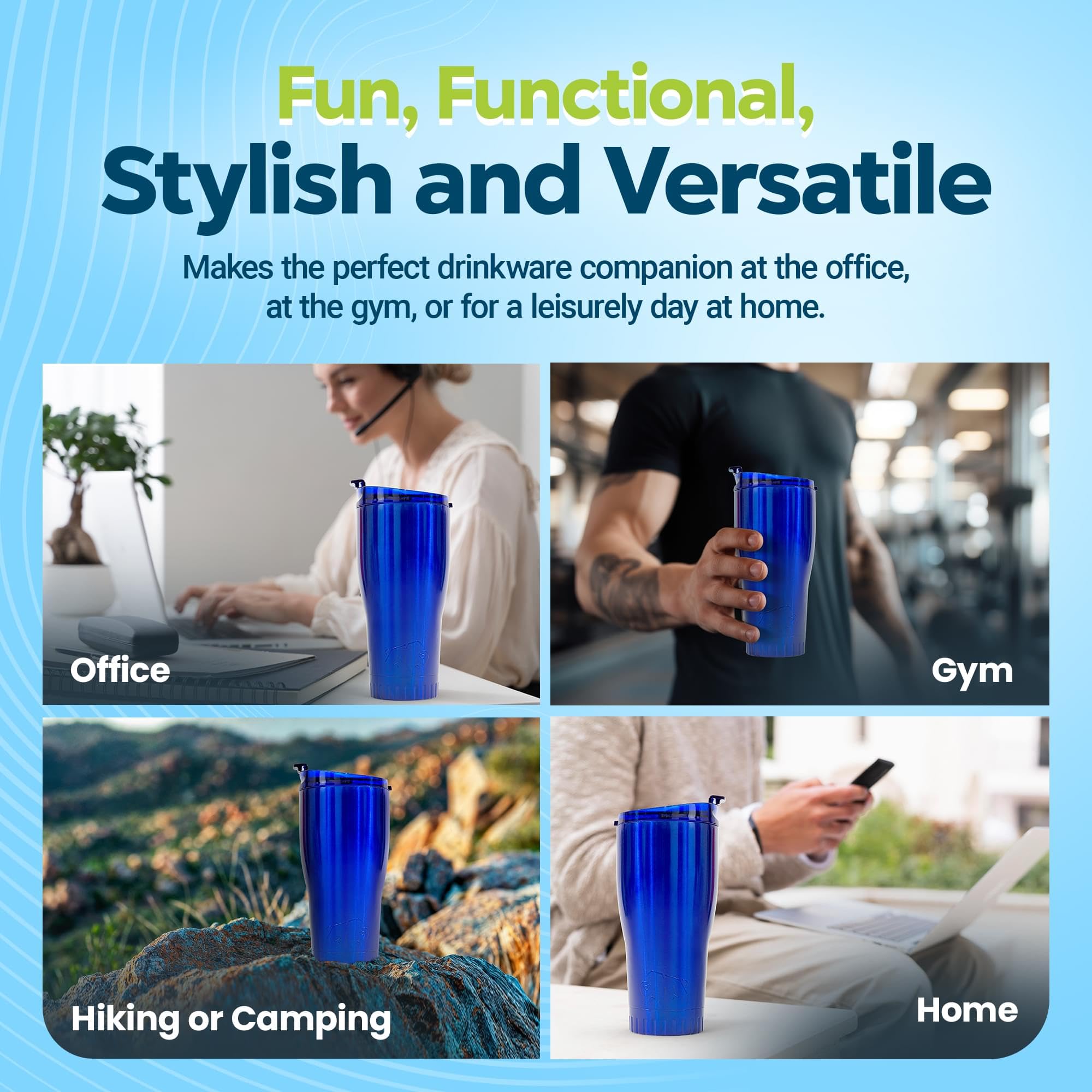 Foto 7 | Vaso Silver Buffalo De Acero Inoxidable De Doble Pared, 30 Ml - Venta Internacional.