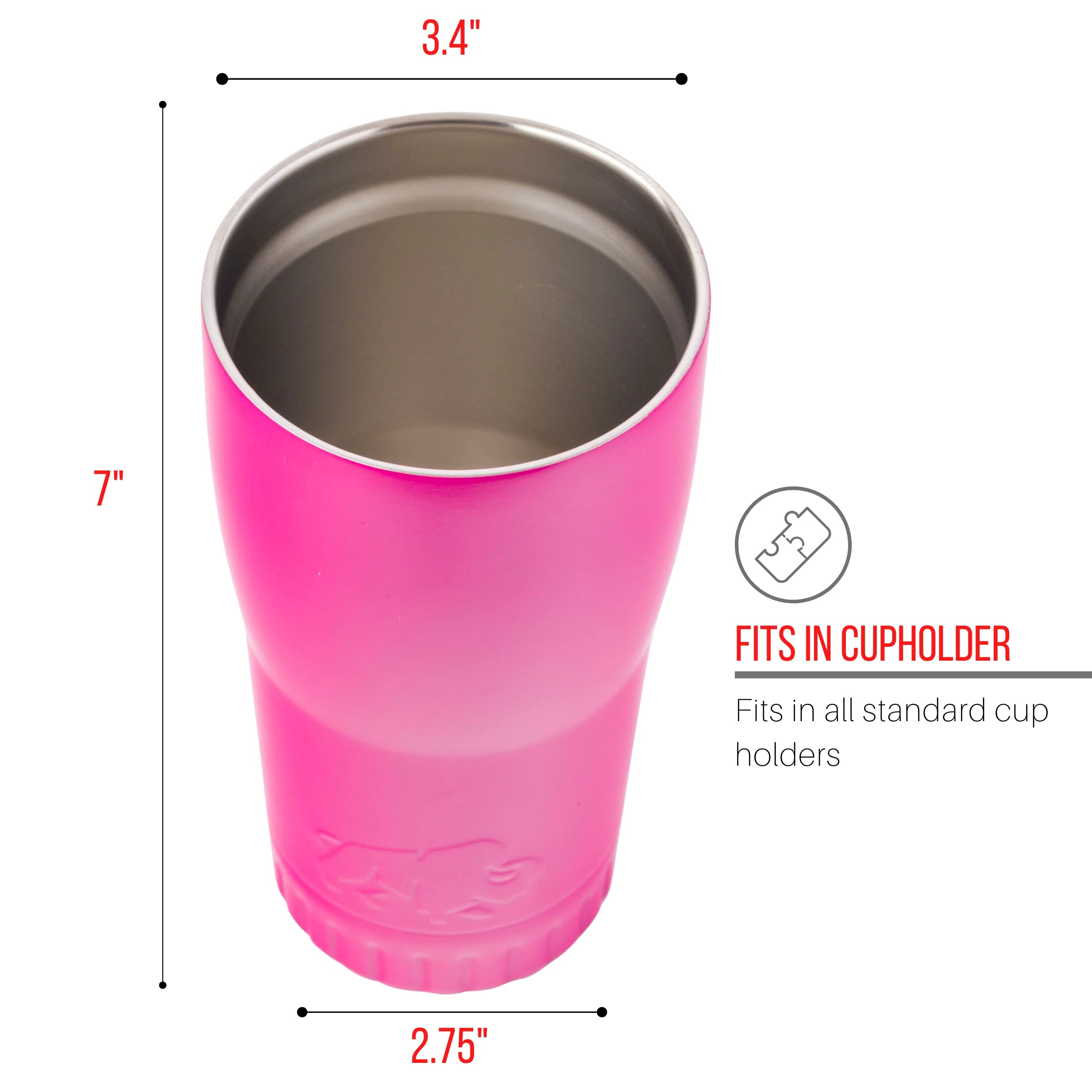 Foto 4 pulgar | Vaso Silver Buffalo De Doble Pared, Acero Inoxidable 18/8, 590 Ml - Venta Internacional.