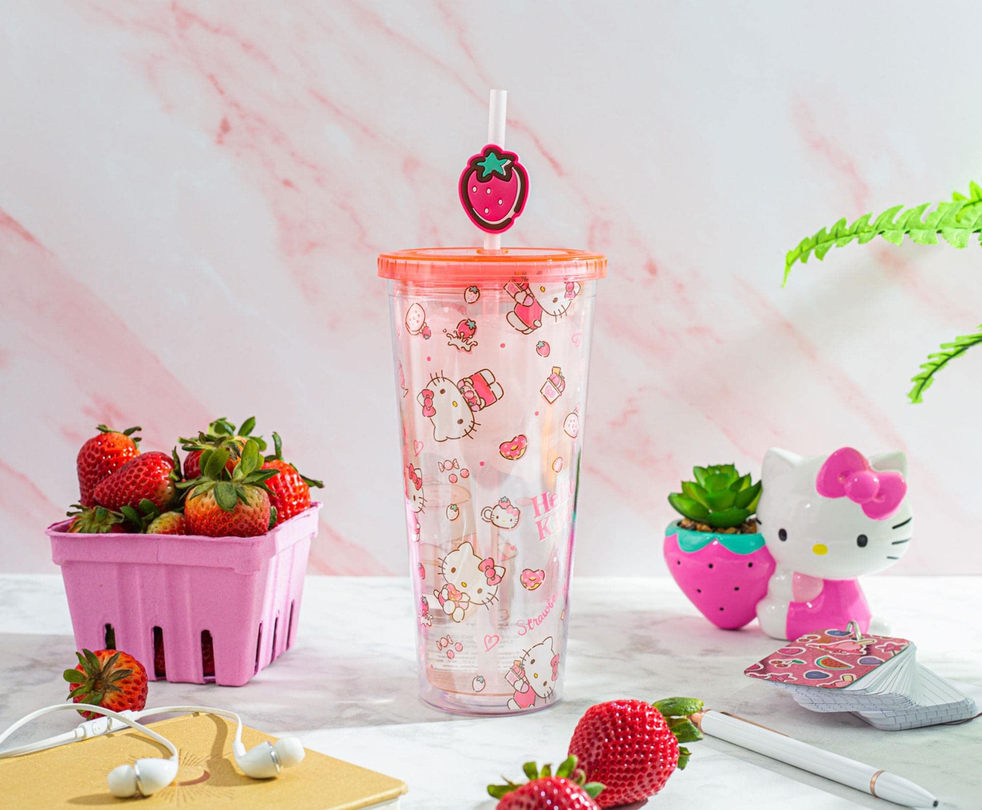 Foto 5 pulgar | Carnival Cup Silver Buffalo Sanrio Hello Kitty Fresas 700 Ml - Venta Internacional.