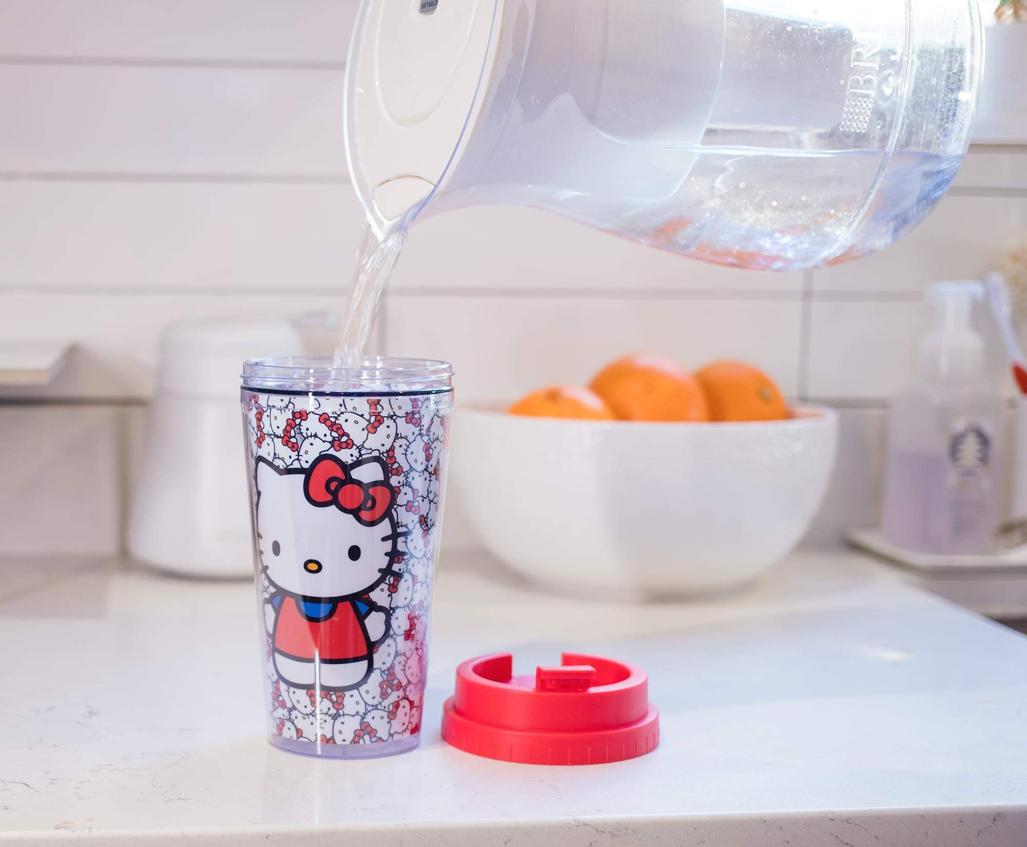 Foto 5 | Vaso De Viaje Silver Buffalo Sanrio Hello Kitty 600 Ml - Venta Internacional.
