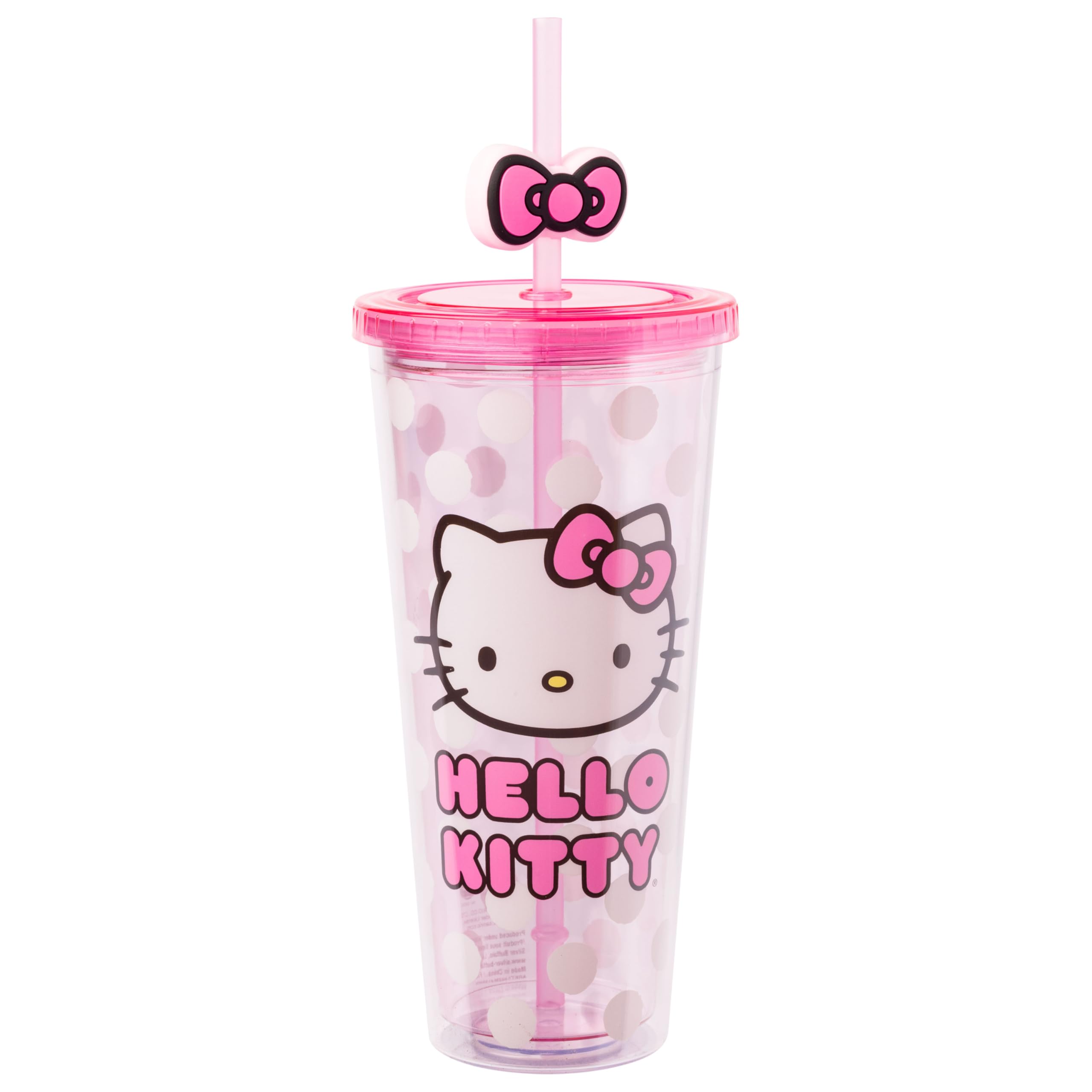 Foto 2 pulgar | Vaso Para Bebidas Frías Silver Buffalo Sanrio Hello Kitty De Plástico, 24 Ml - Venta Internacional.