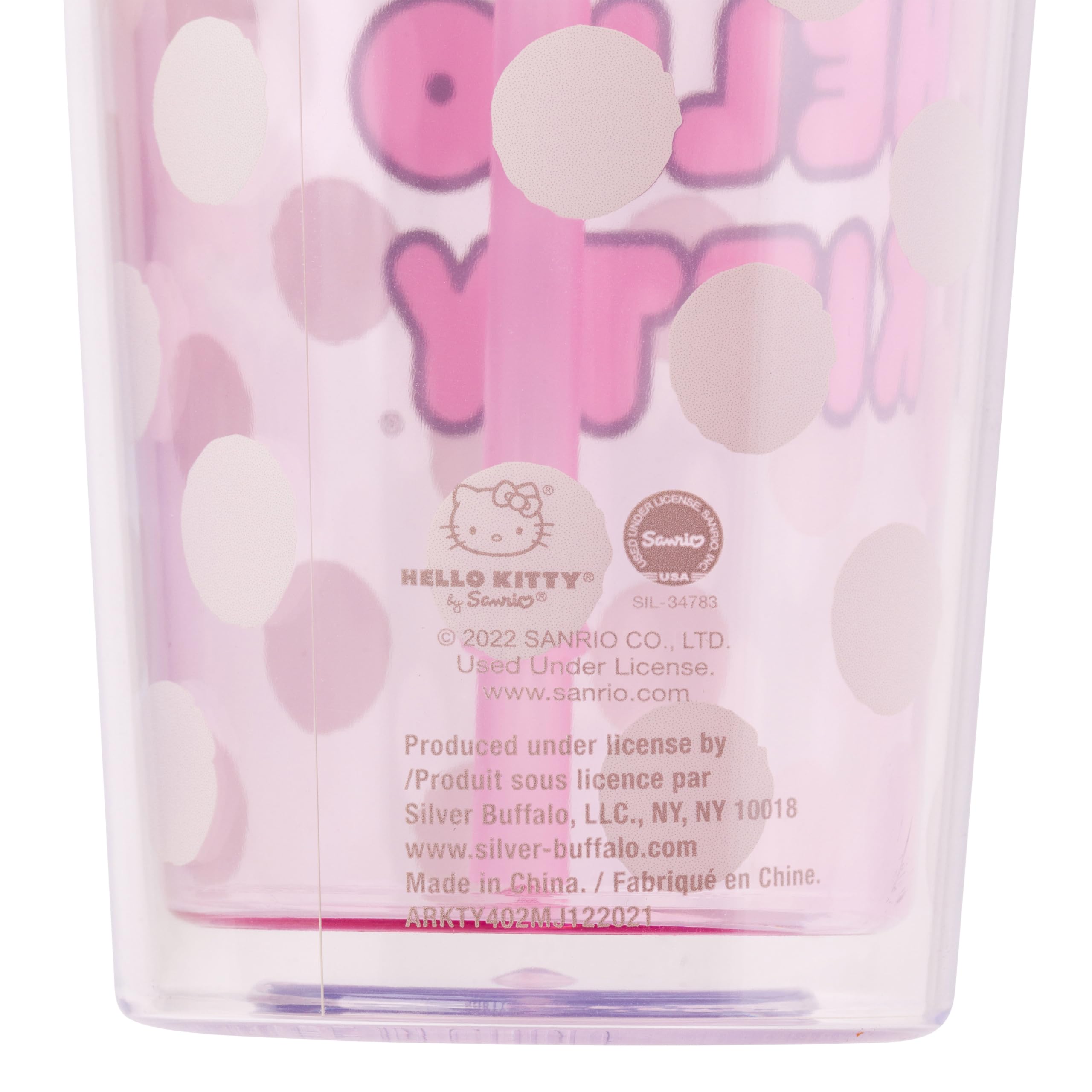 Foto 4 pulgar | Vaso Para Bebidas Frías Silver Buffalo Sanrio Hello Kitty De Plástico, 24 Ml - Venta Internacional.