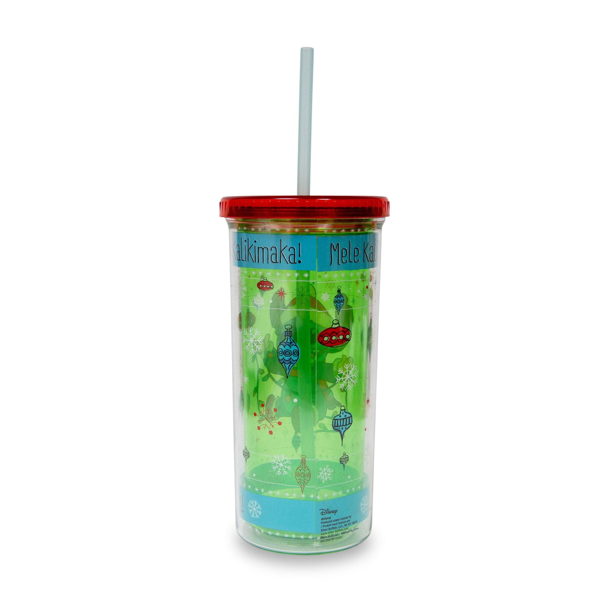 Foto 4 pulgar | Vaso Plateado Buffalo Disney Lilo & Stitch De 600 Ml Con Pajita - Venta Internacional.