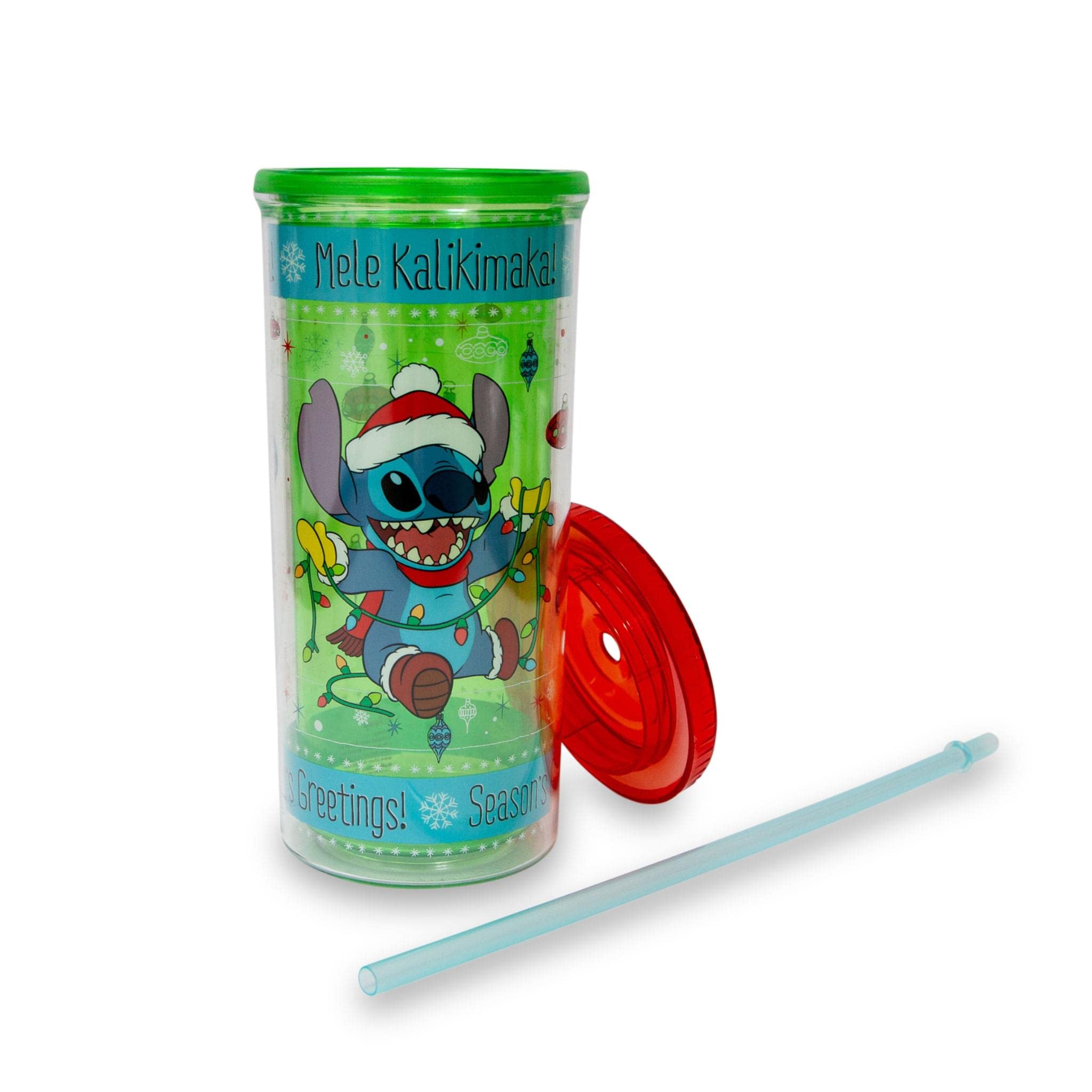 Foto 5 pulgar | Vaso Plateado Buffalo Disney Lilo & Stitch De 600 Ml Con Pajita - Venta Internacional.
