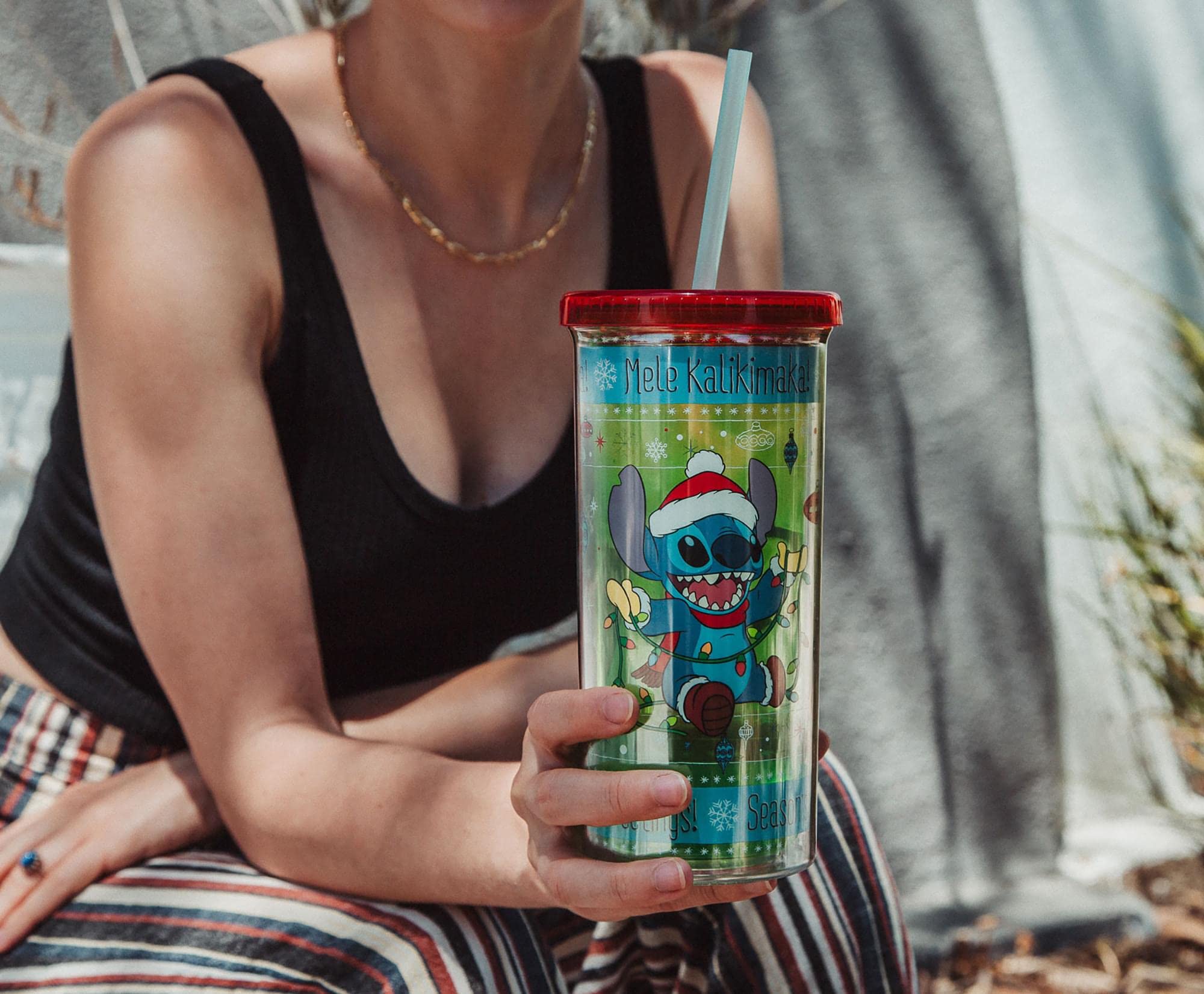 Foto 7 pulgar | Vaso Plateado Buffalo Disney Lilo & Stitch De 600 Ml Con Pajita - Venta Internacional.
