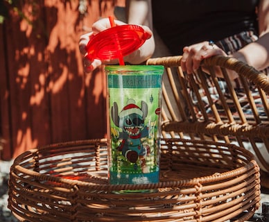 Foto 7 | Vaso Plateado Buffalo Disney Lilo & Stitch De 600 Ml Con Pajita - Venta Internacional.