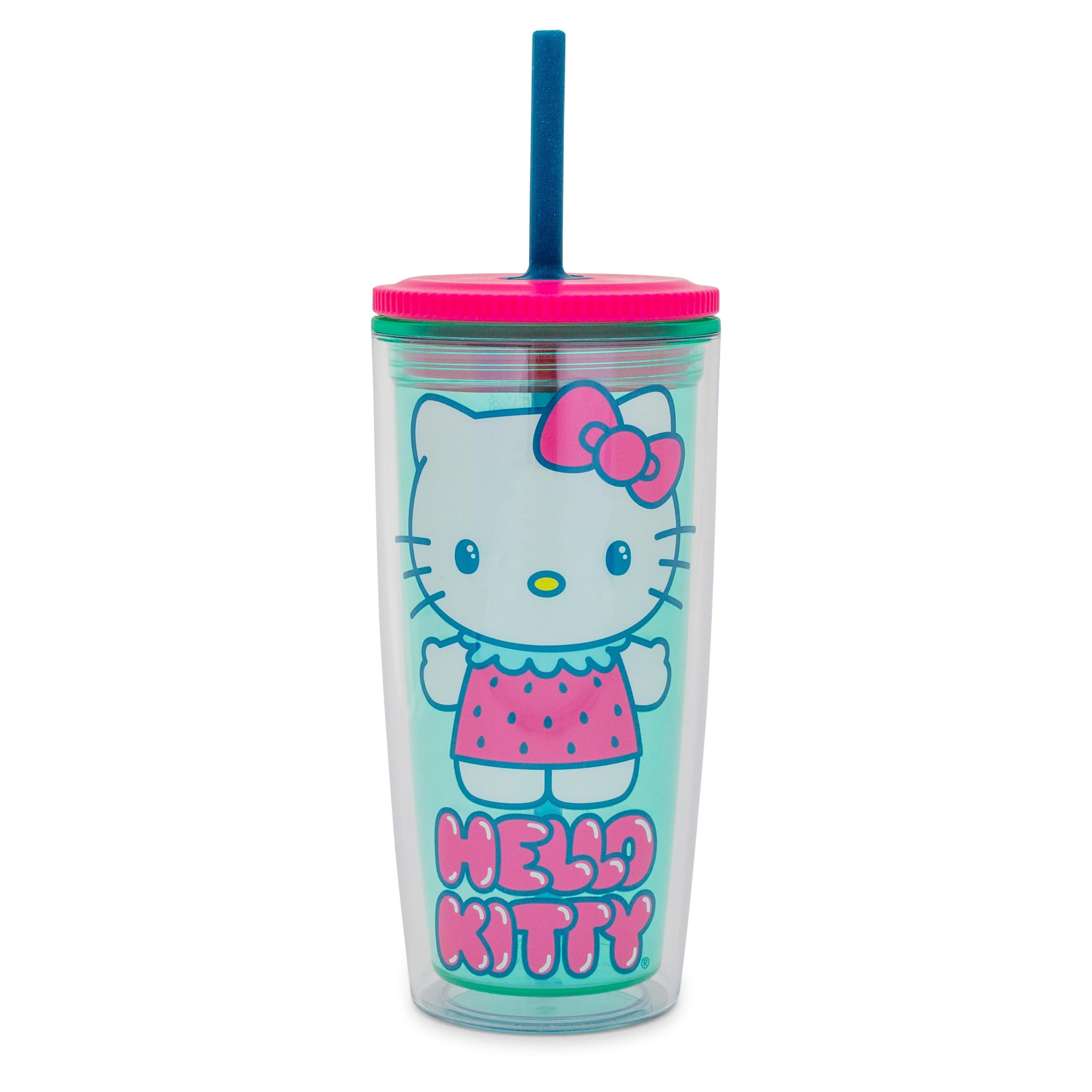 Foto 2 pulgar | Copa Carnival Silver Buffalo Sanrio Hello Kitty Fresa, 600 Ml - Venta Internacional.