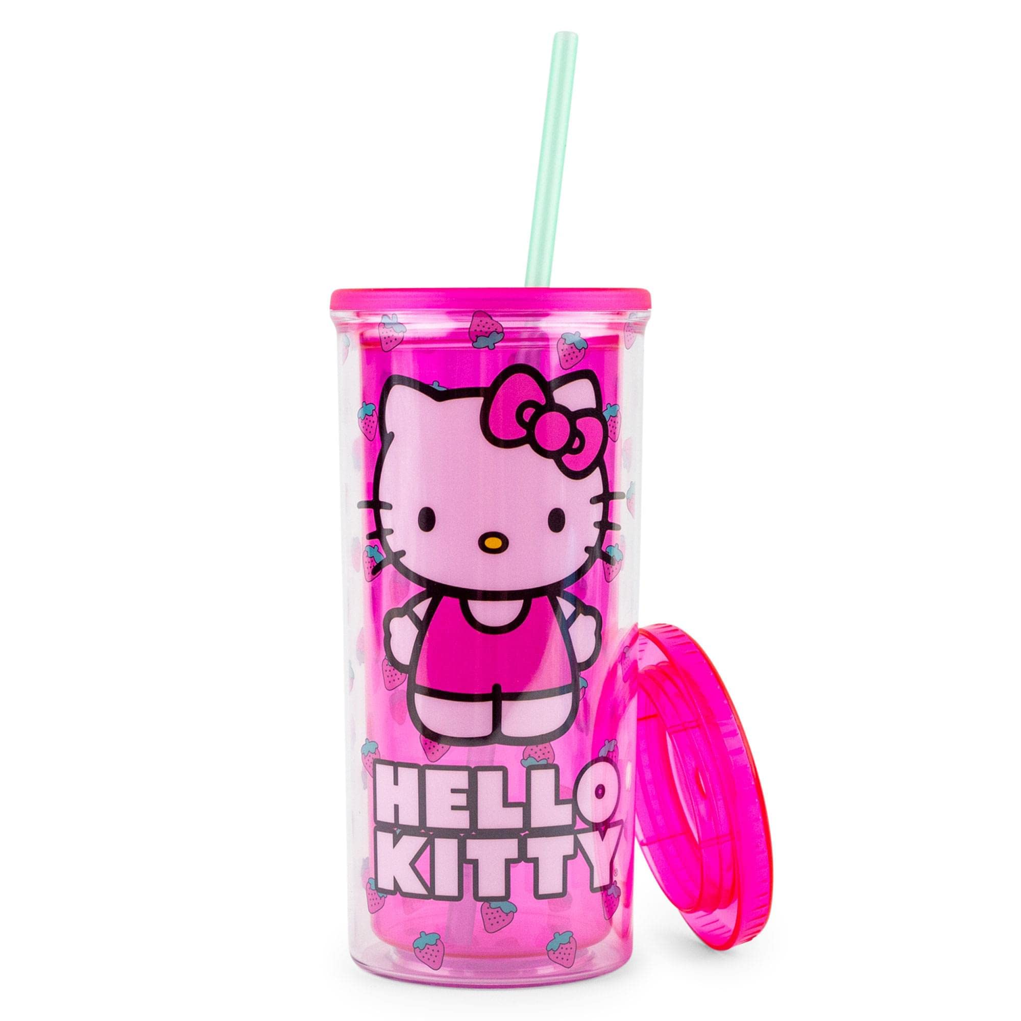 Foto 3 pulgar | Vaso Carnival Cup Sanrio Hello Kitty Berry, Color Rosa, 600 Ml, Con Pajita - Venta Internacional.