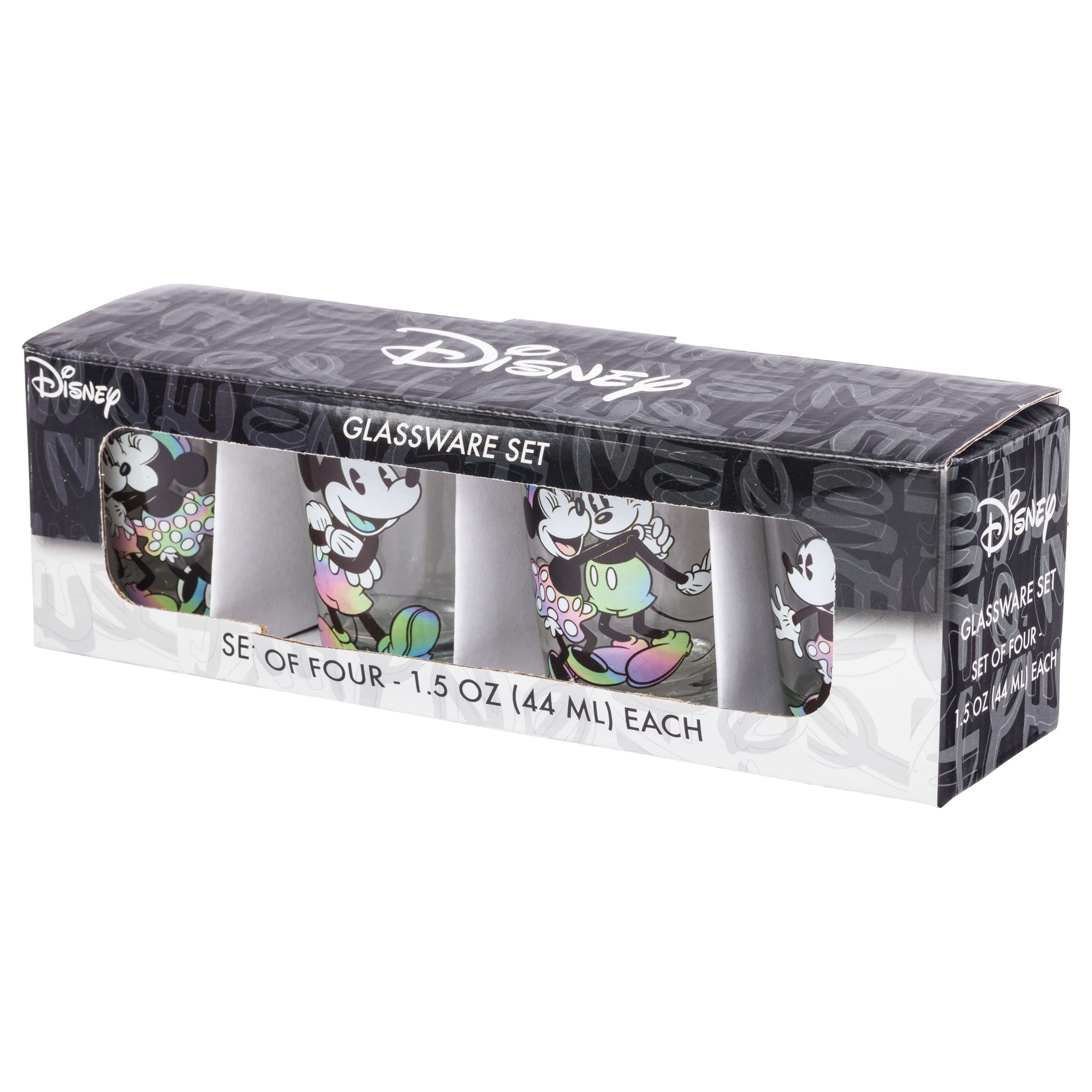 Foto 6 pulgar | Juego De Minivasos Silver Buffalo Disney Mickey Minnie, 45 Ml, 4 Unidades - Venta Internacional.
