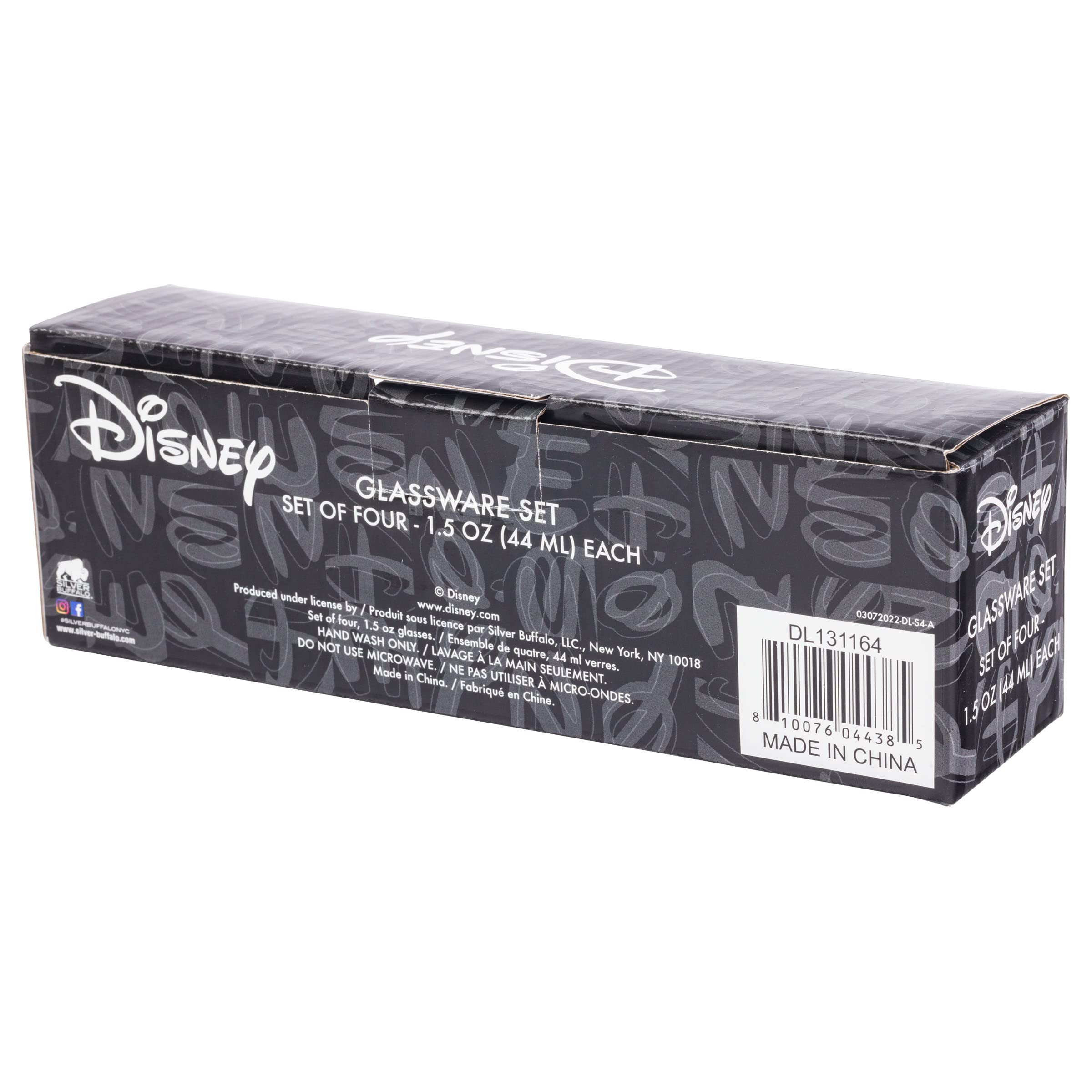 Foto 7 pulgar | Juego De Minivasos Silver Buffalo Disney Mickey Minnie, 45 Ml, 4 Unidades - Venta Internacional.