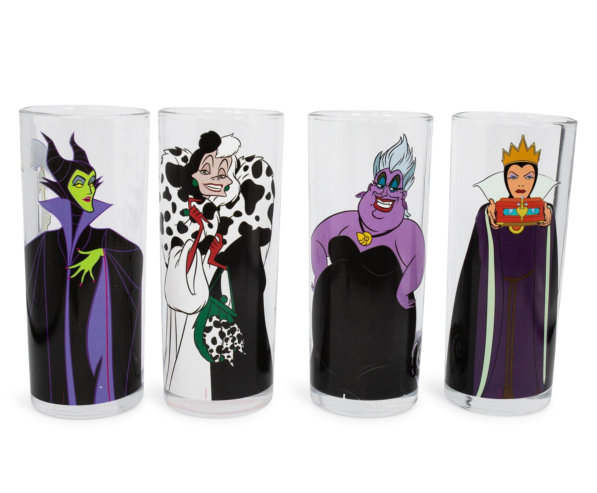 Foto 1 | Vasos Con Diseño De Villanos De Disney, 300 Ml, Juego De 4 Artículos De Bar Para El Hogar - Venta Internacional.
