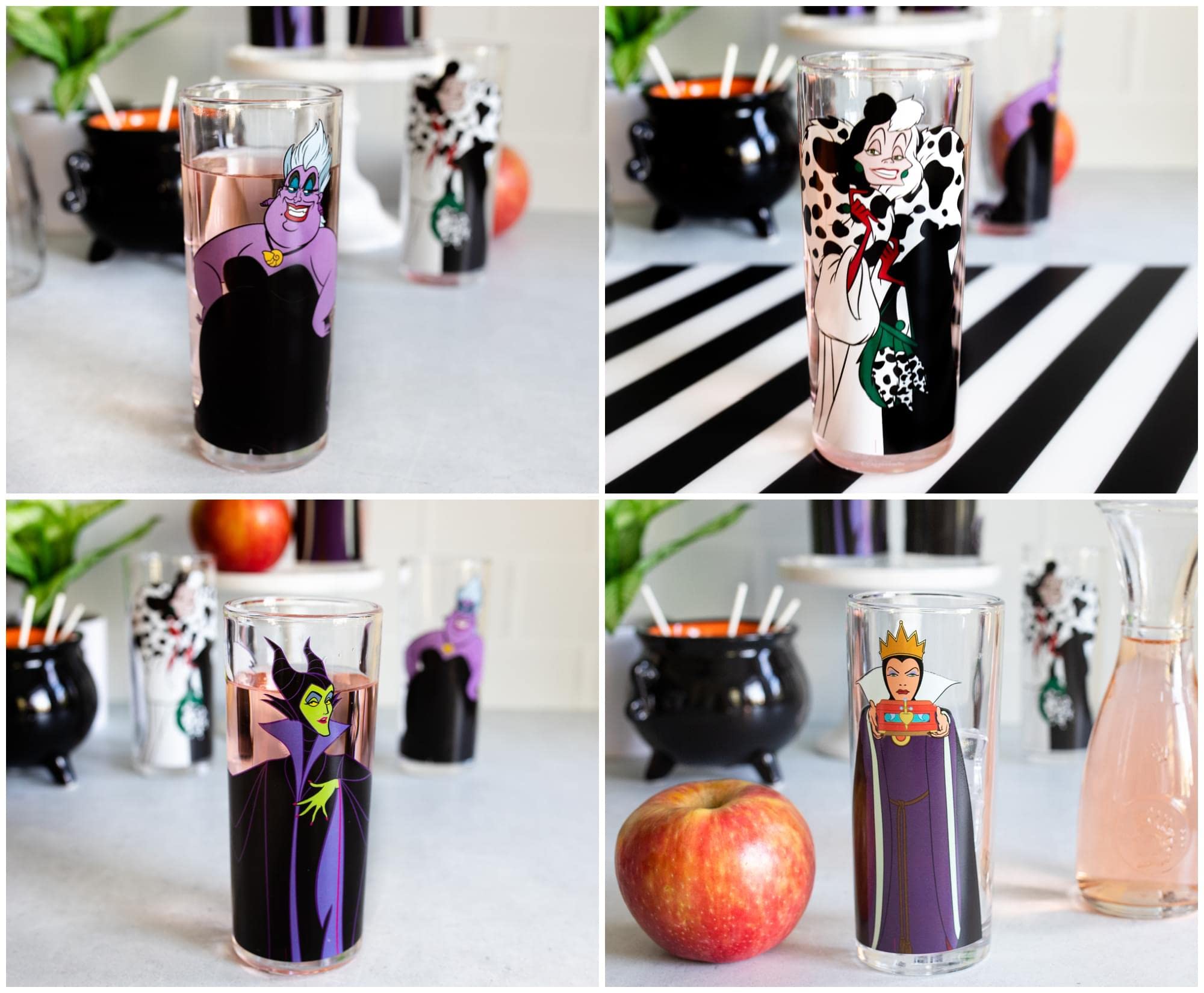 Foto 5 pulgar | Vasos Con Diseño De Villanos De Disney, 300 Ml, Juego De 4 Artículos De Bar Para El Hogar - Venta Internacional.
