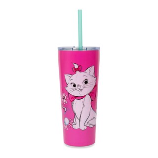 Foto 1 | Vaso Plateado Buffalo Aristocats Marie Doodle De 650 Ml Con Pajita - Venta Internacional.
