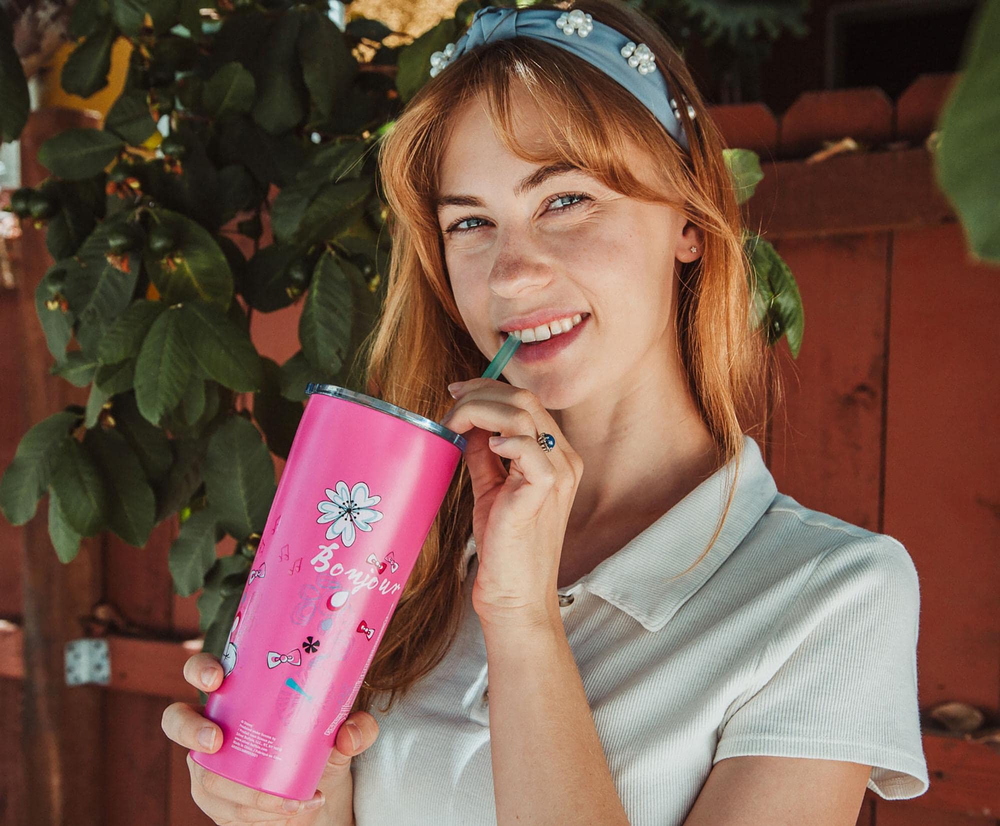 Foto 5 | Vaso Plateado Buffalo Aristocats Marie Doodle De 650 Ml Con Pajita - Venta Internacional.