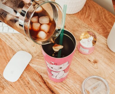 Foto 6 | Vaso Plateado Buffalo Aristocats Marie Doodle De 650 Ml Con Pajita - Venta Internacional.