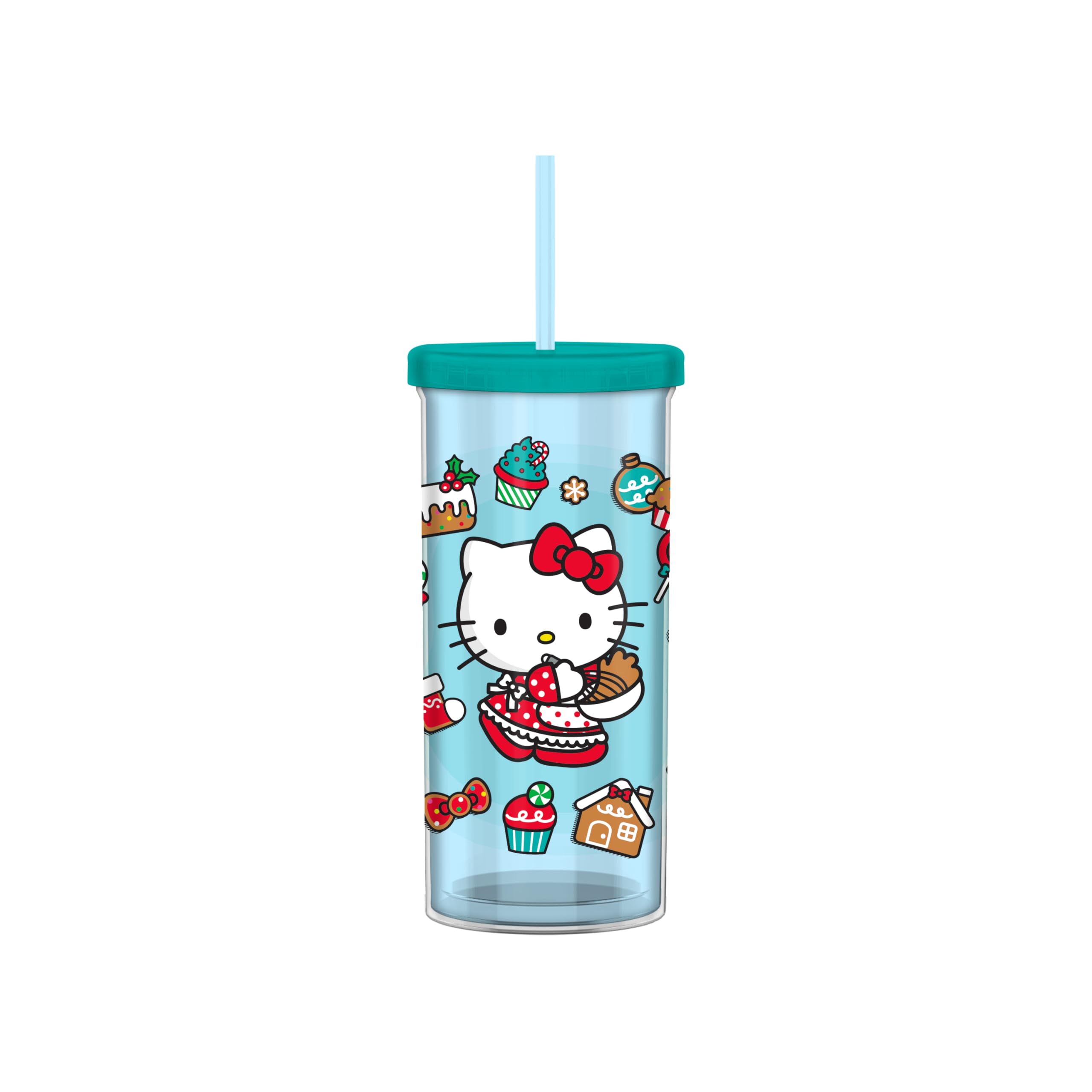 Foto 2 pulgar | Vaso Para Bebidas Frías Silver Buffalo Sanrio Hello Kitty, 600 Ml, Navideño - Venta Internacional.