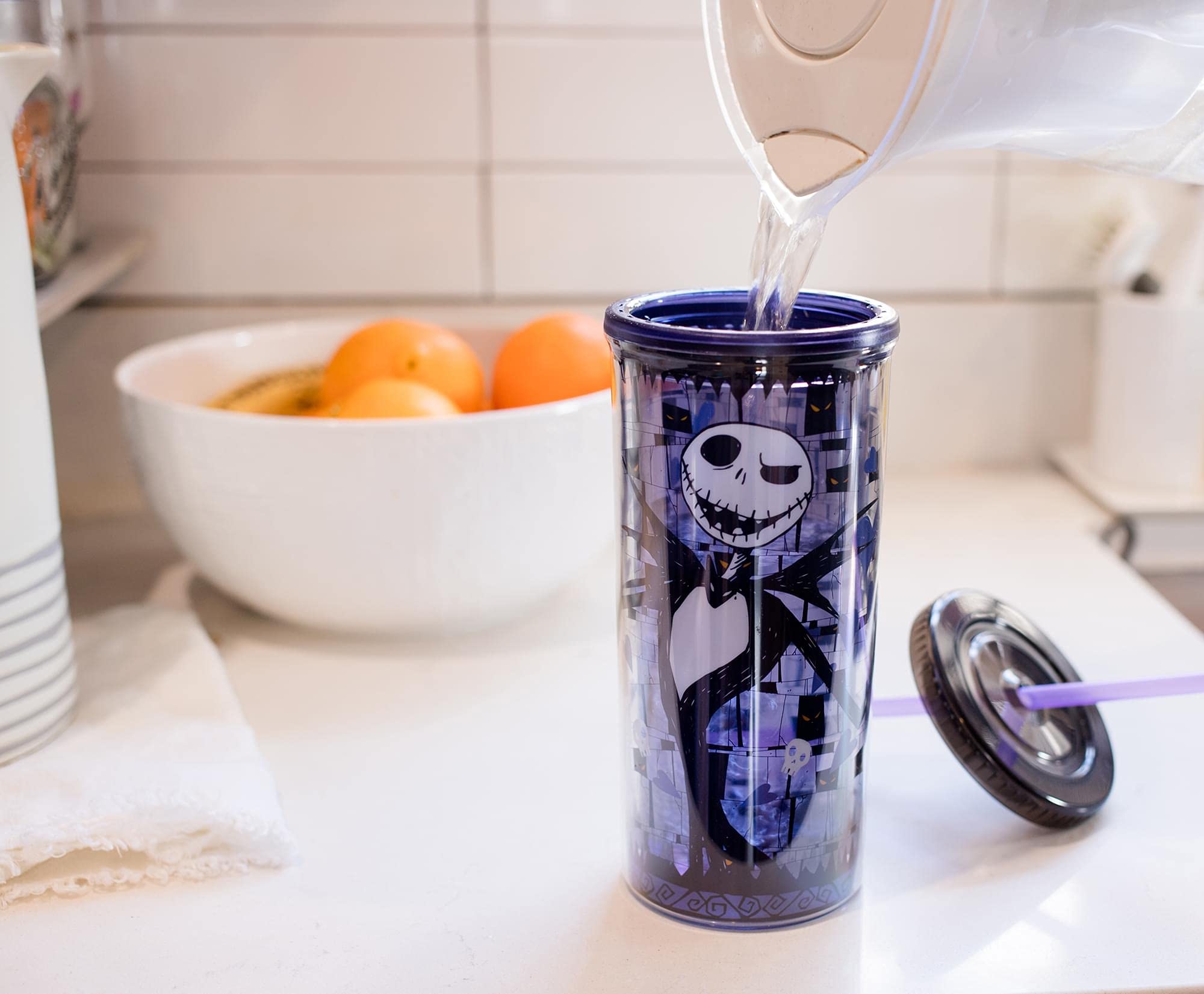 Foto 4 pulgar | Vaso con Popote La Pesadilla Antes De Navidad - Venta Internacional