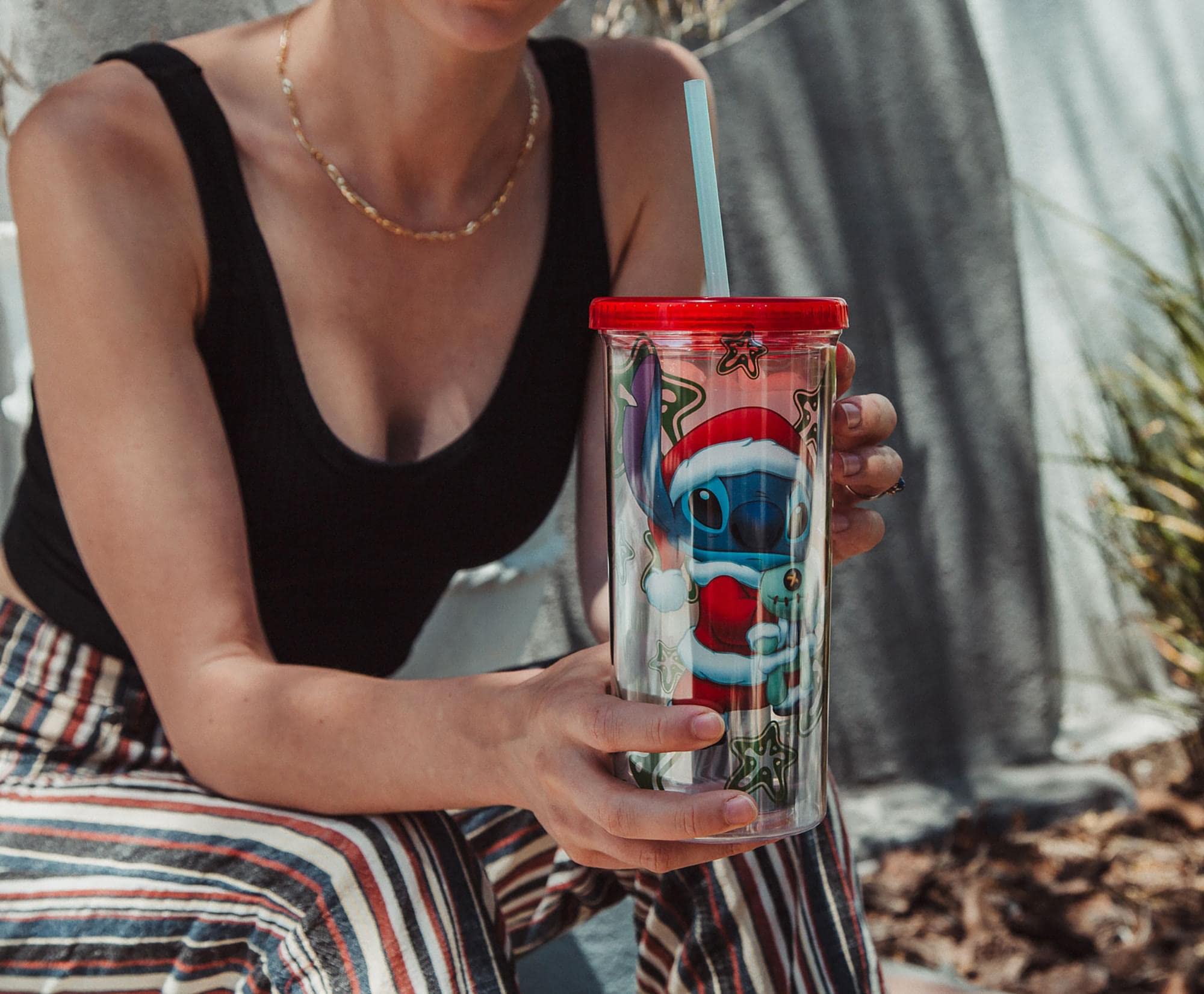 Foto 6 pulgar | Vaso con Popote  Disney Lilo & Stitch 600 ml - Venta Internacional