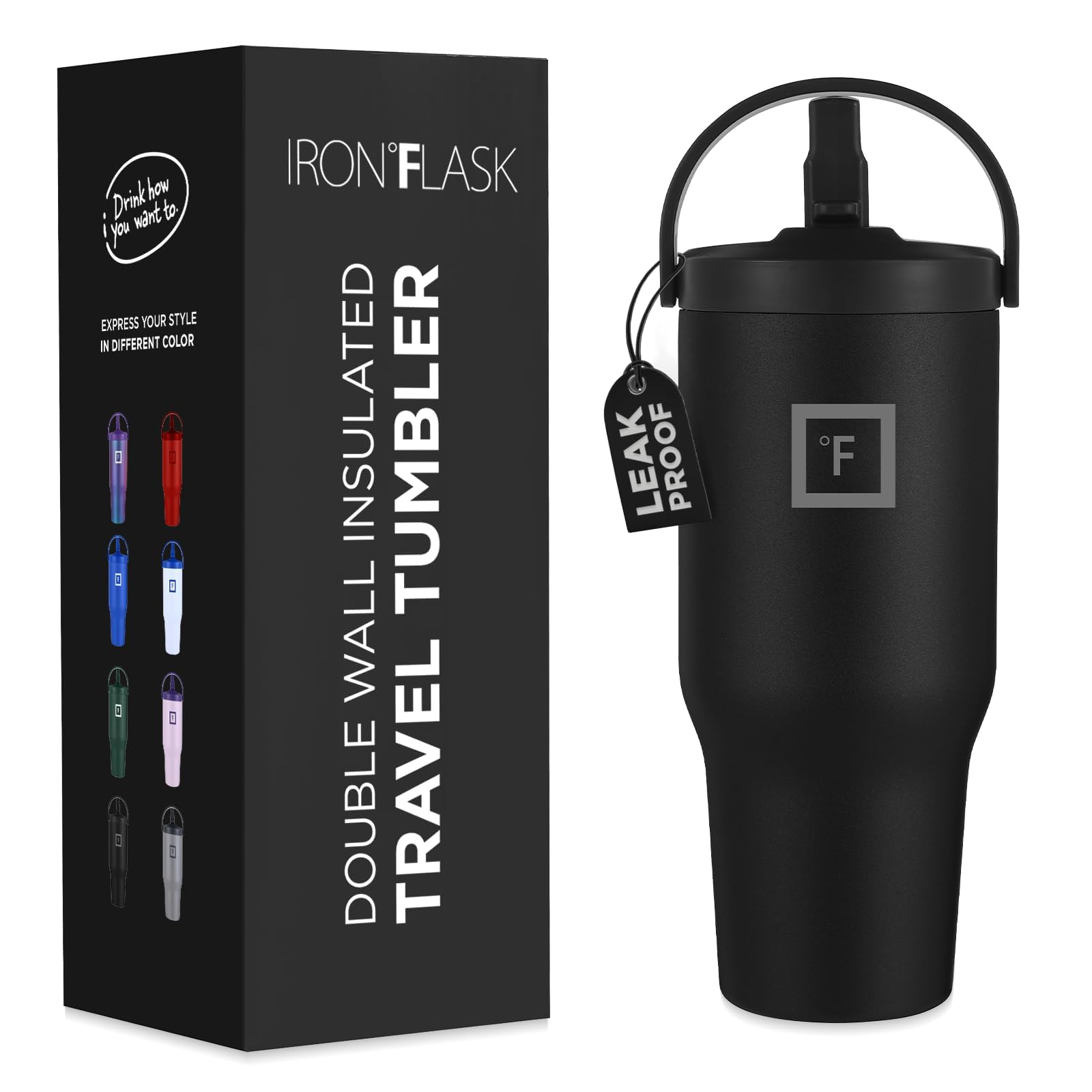 Foto 1 | Vaso De Agua Iron °flask Sidekick Con Aislamiento De 900 Ml Midnight - Venta Internacional.