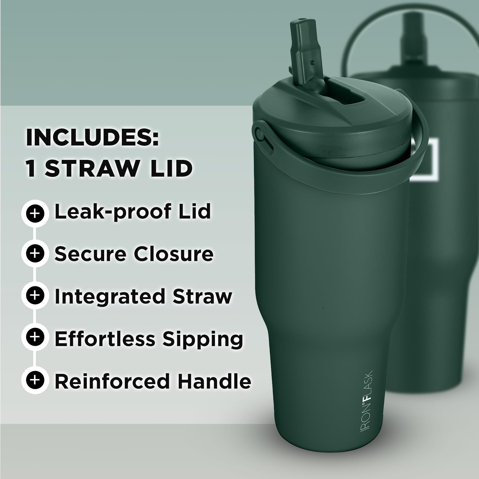 Foto 3 pulgar | Vaso De Agua Iron °flask Sidekick, Aislante, 900 Ml, Color Pino Oscuro - Venta Internacional.