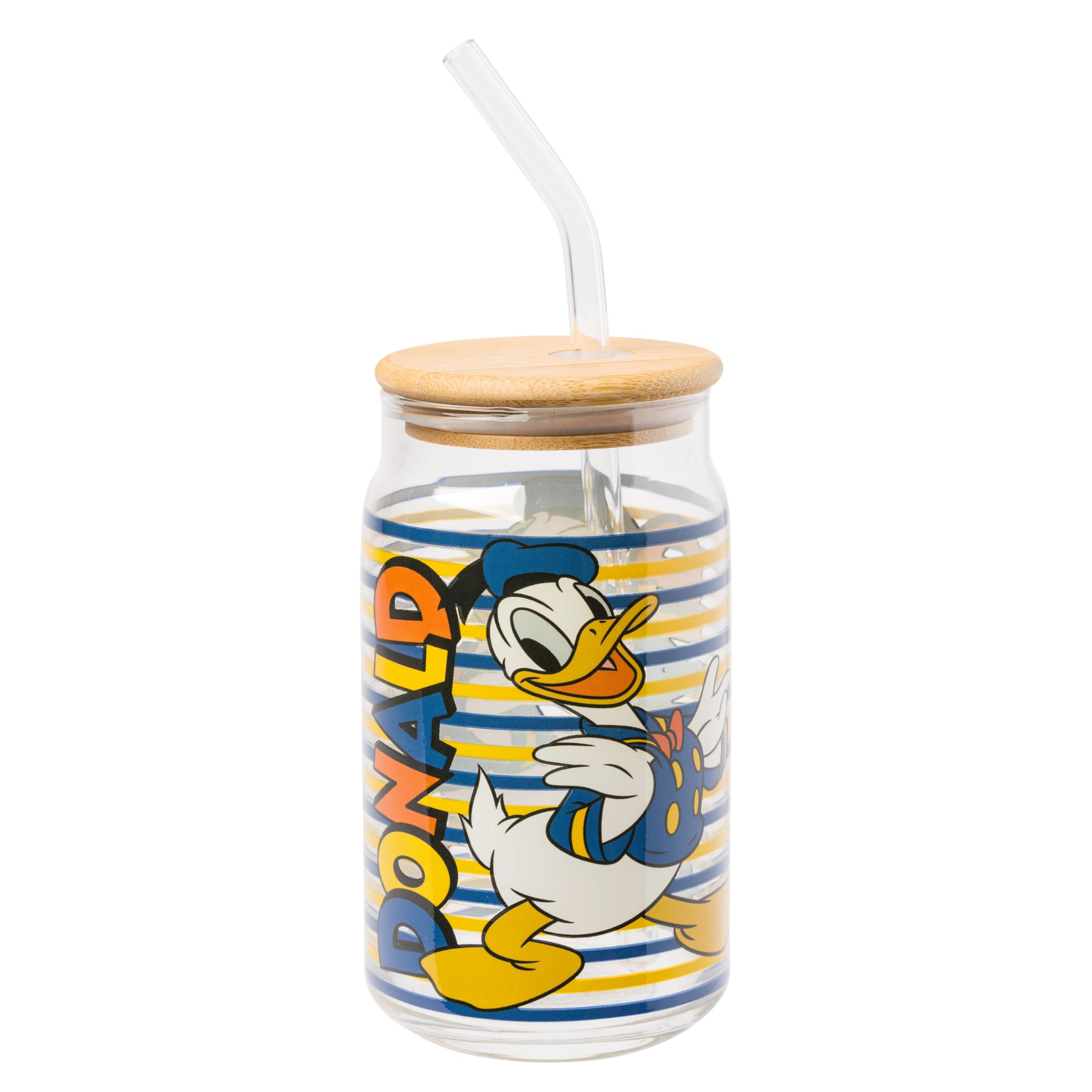 Foto 2 pulgar | Vaso De Cristal Plateado Con Diseño De Mickey Donald Duck Buffalo Disney - Venta Internacional.