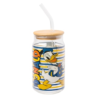 Foto 1 | Vaso De Cristal Plateado Con Diseño De Mickey Donald Duck Buffalo Disney - Venta Internacional.